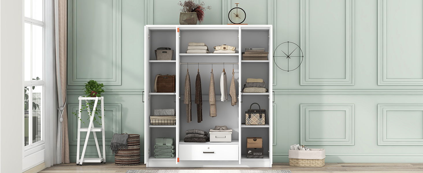 4 Door Wardrobe With 1 Drawer