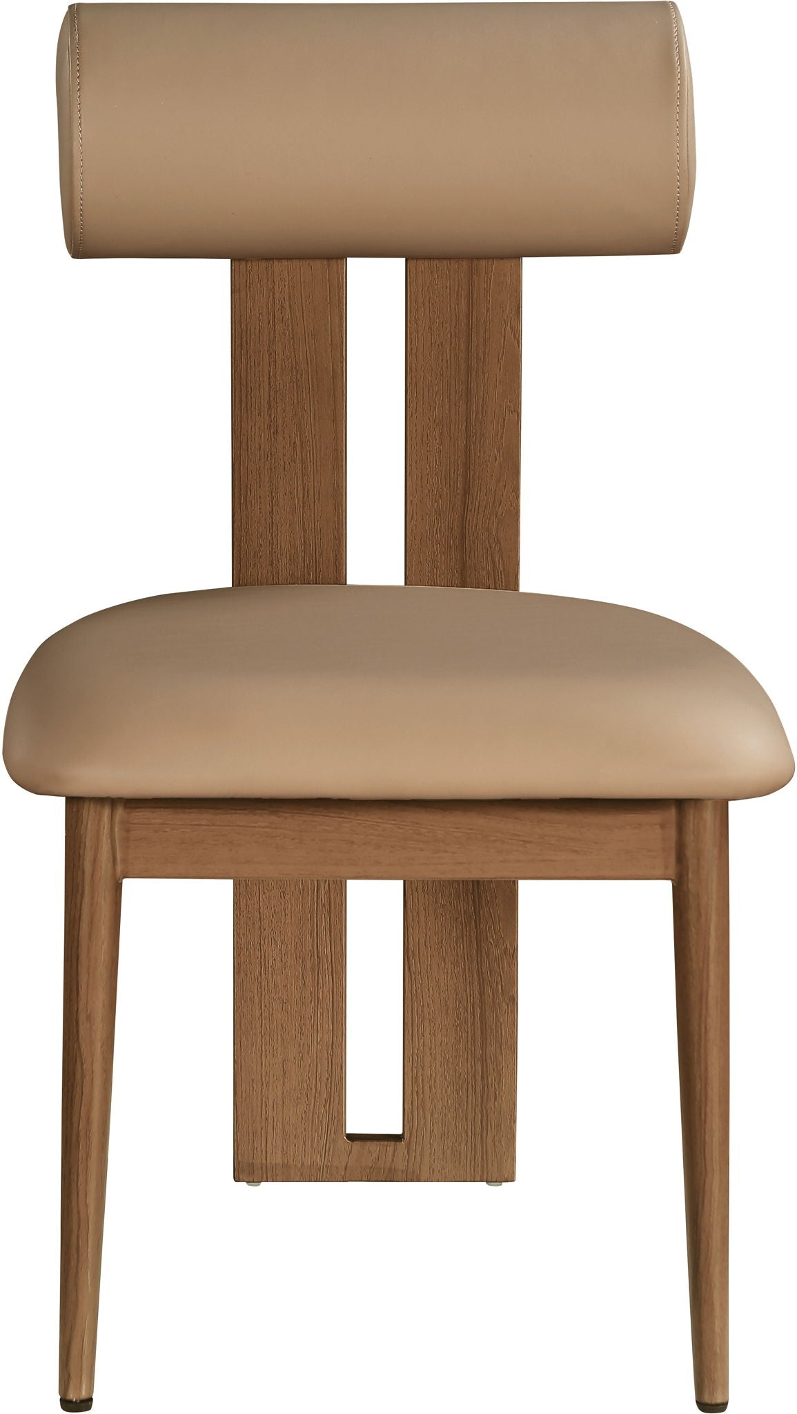 Dario - Faux Leather Dining Chair With Brown Frame (Set of 2)