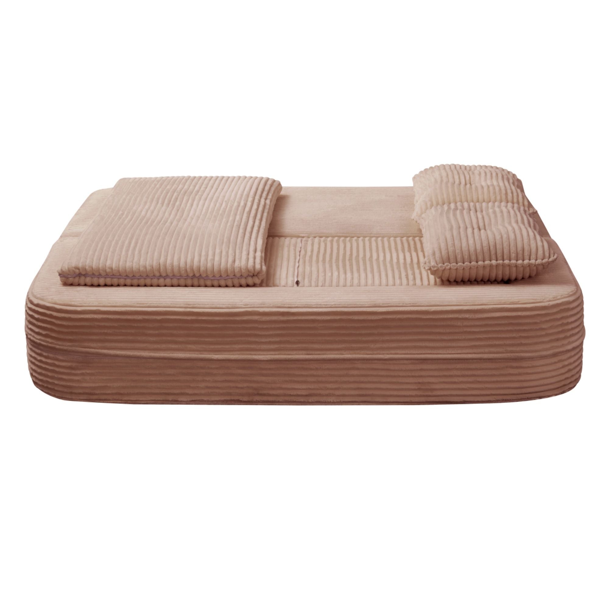 Multi Functional Sectional Sofa Bed With Independent Chaise Lounge And Functional Blanket