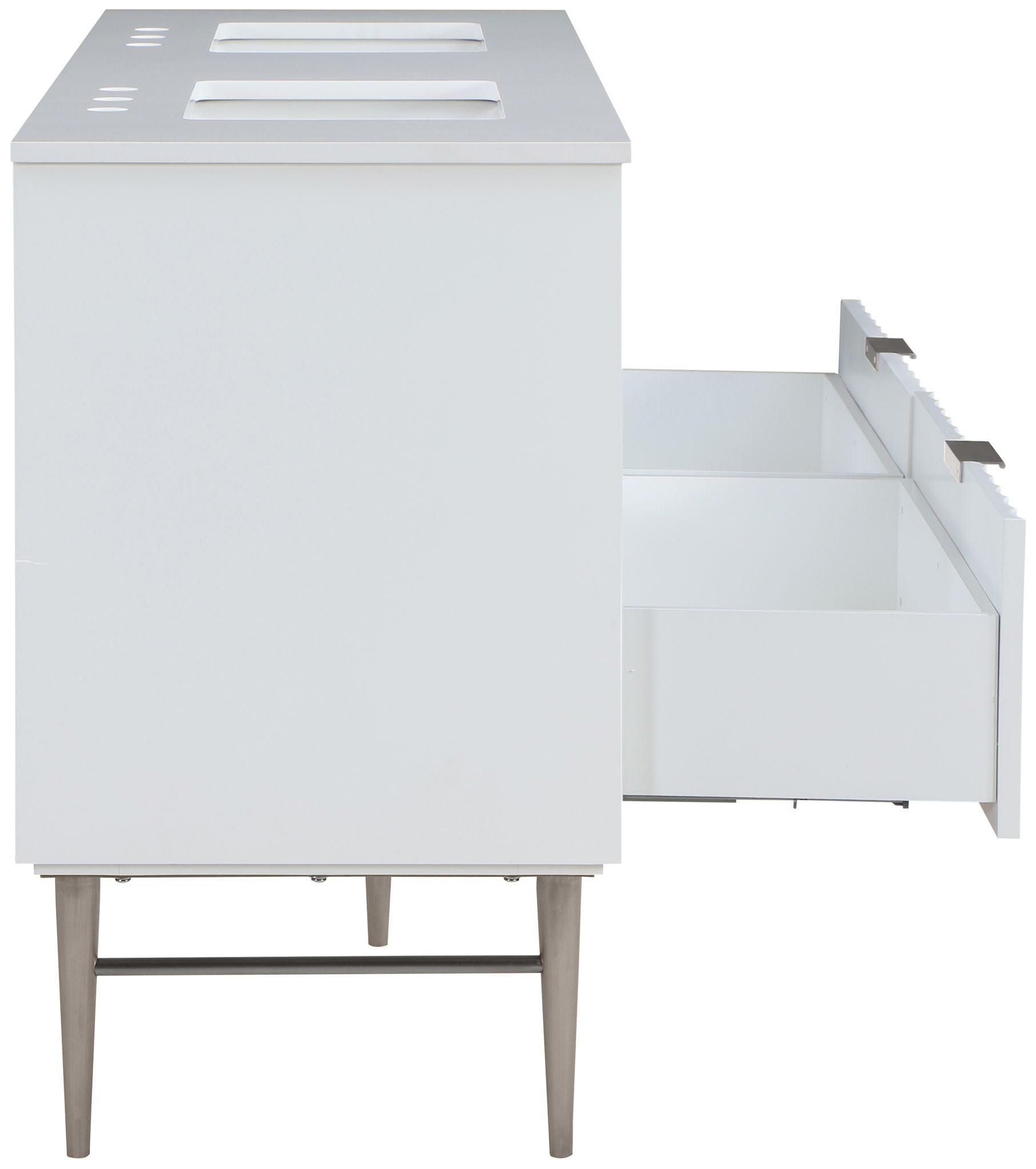 Modernist - Bathroom Vanity With Chrome Legs