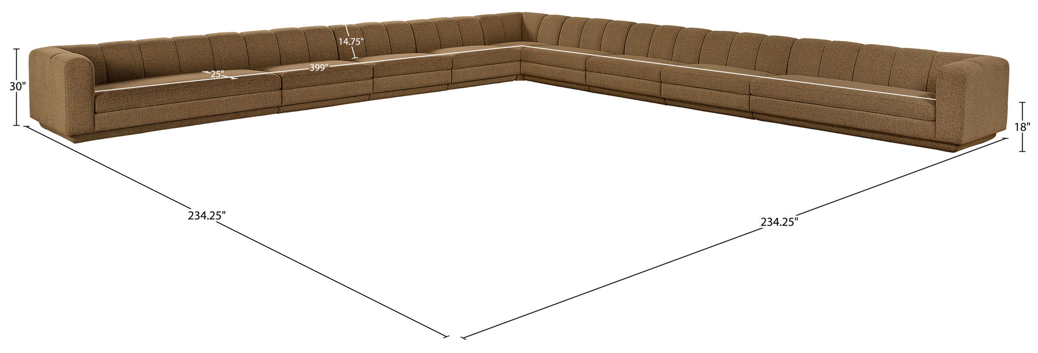 Modari - Sectional - Brown