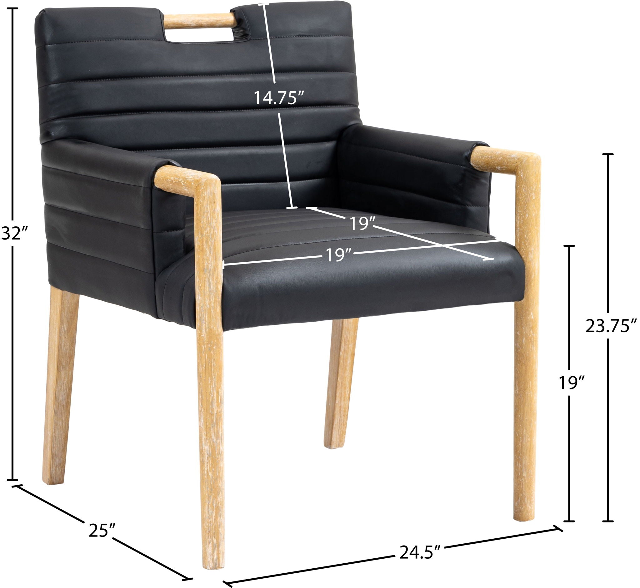 Aimee - Dining Arm Chair - Light Brown Legs