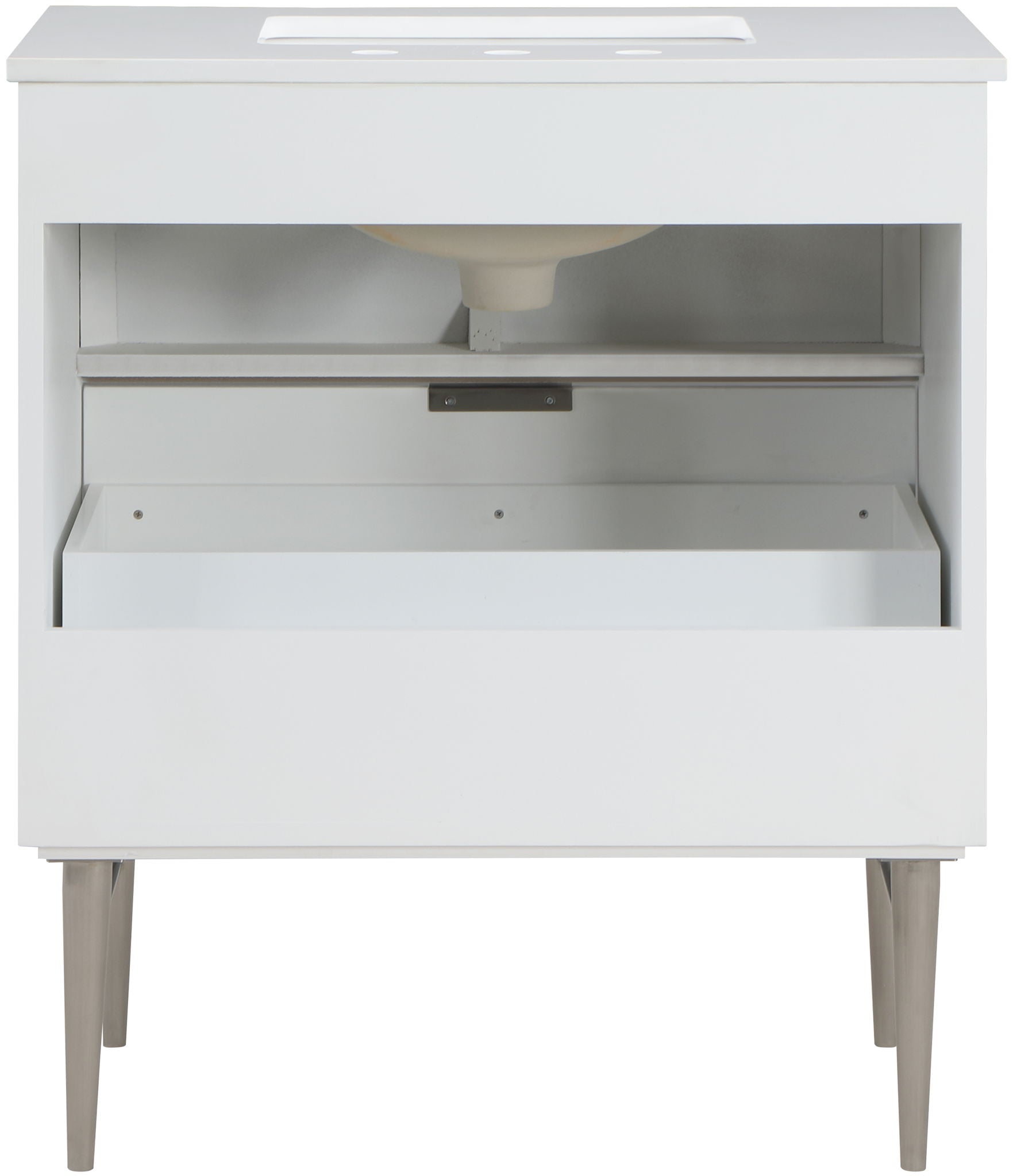 Modernist - Bathroom Vanity With Chrome Legs