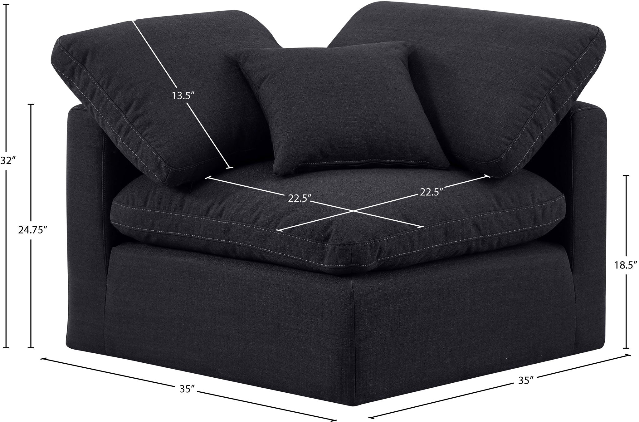 Indulge - Linen Corner Chair