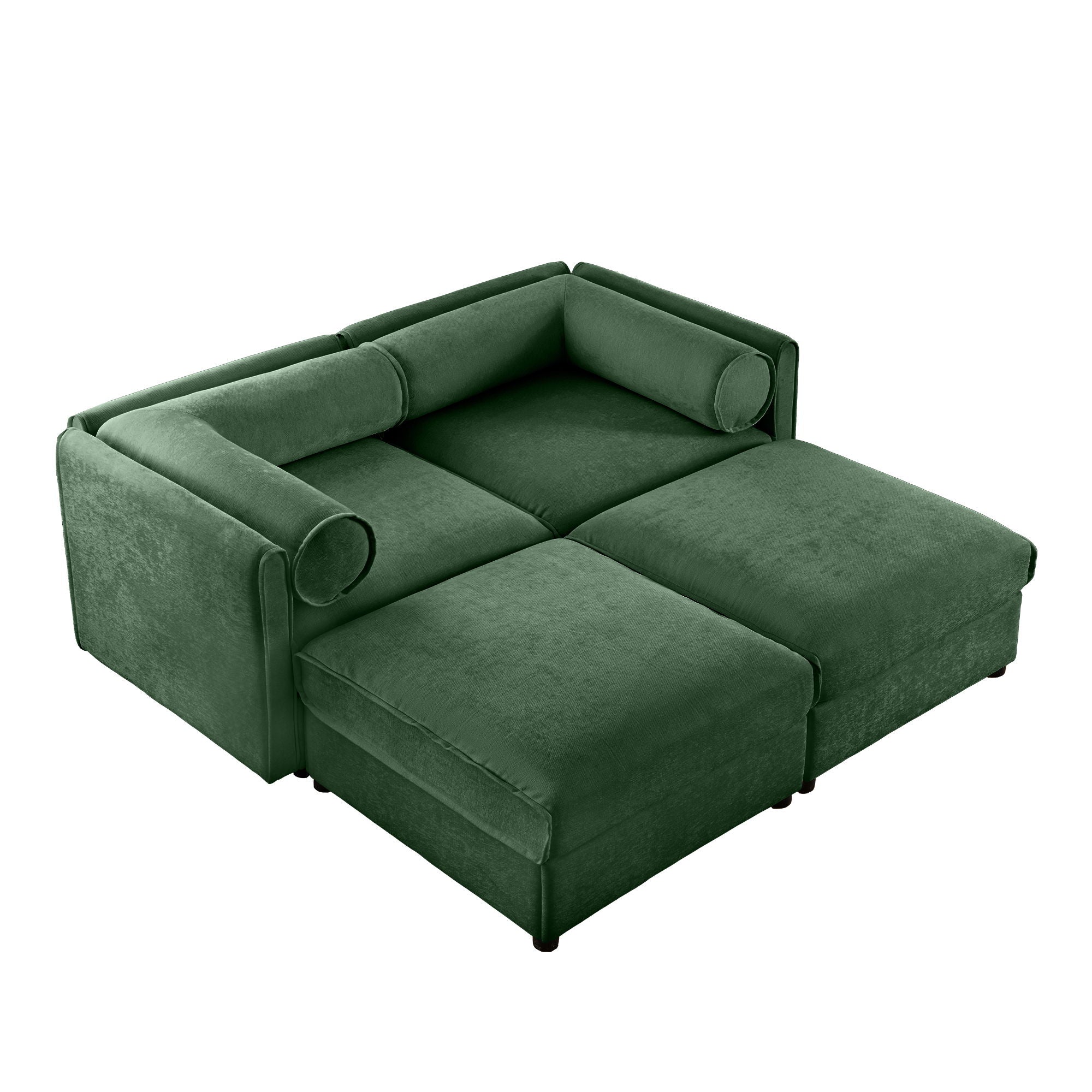 Contemporary Elegant Sofa With Storage And Ottoman