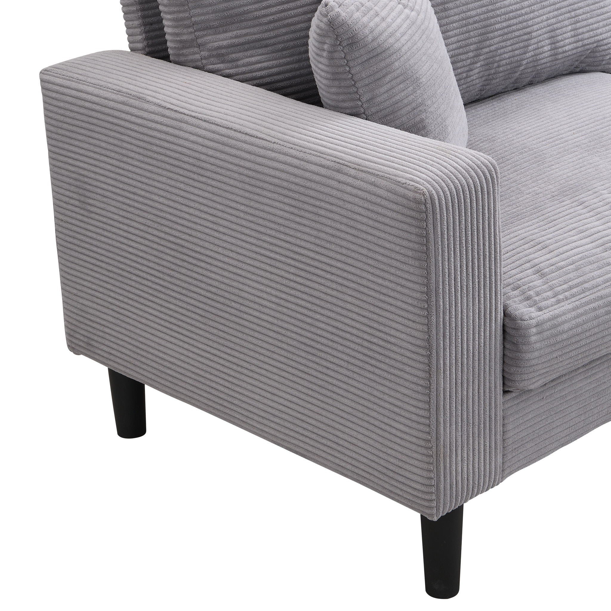 Modern Upholstered 2 Piece Sofa Set With 3 Seater And 2 Seater