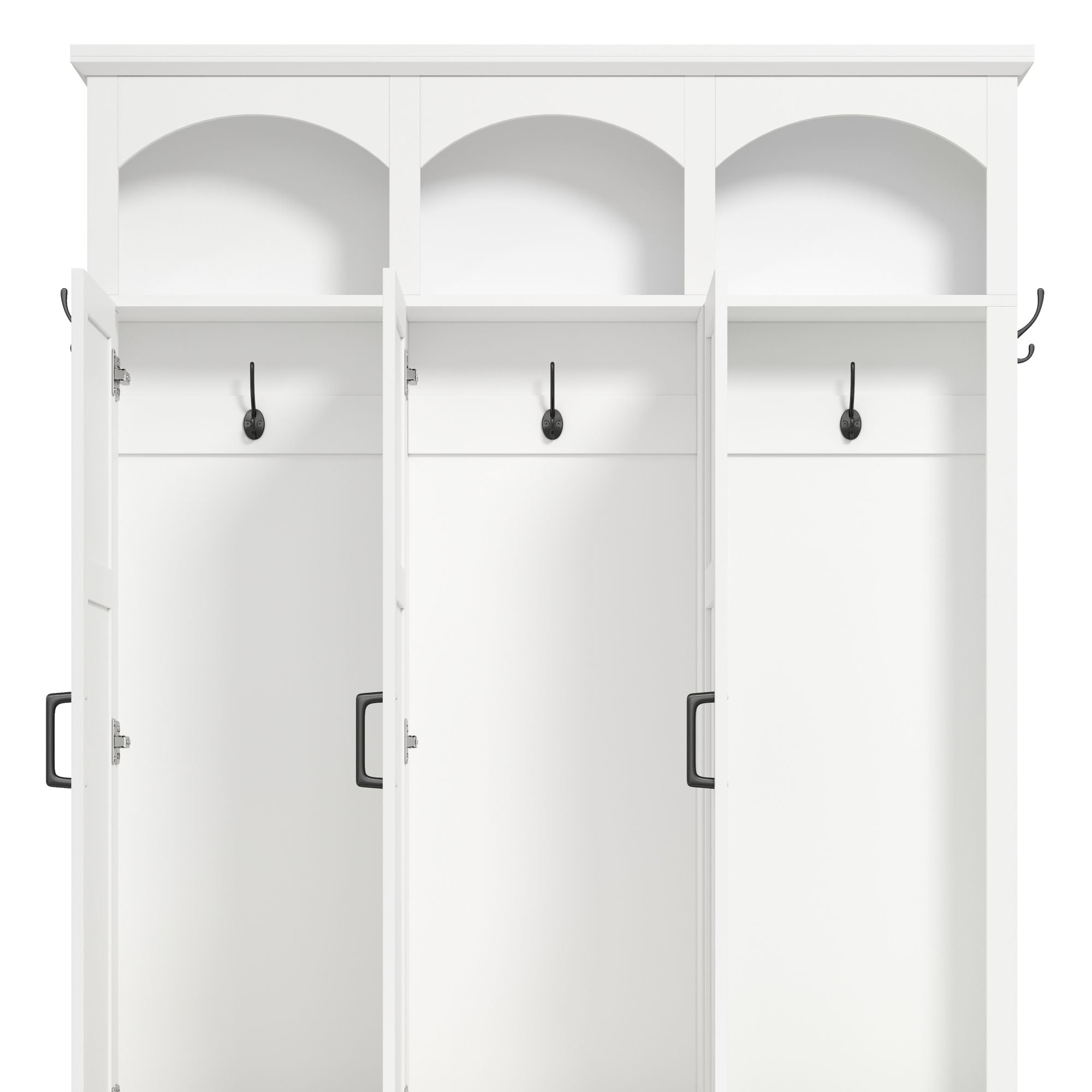 Classic Arched Design Hall Tree With 3 Hidden Storage