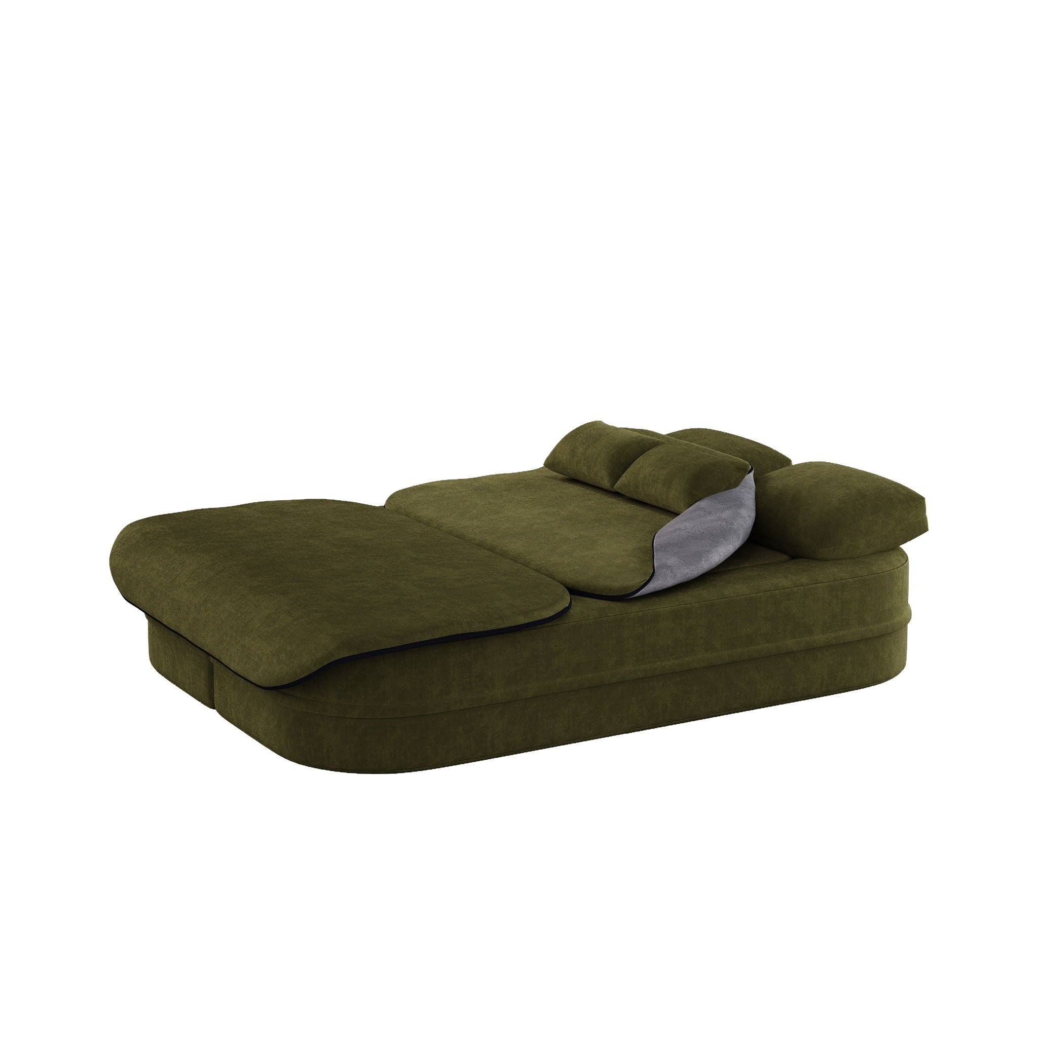 2 In 1 Foldable Sofa Bed With Multi Functional Blanket, Floor Lounge Sofa