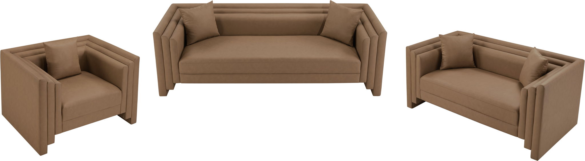 Everett - Vegan Leather Upholstered Loveseat