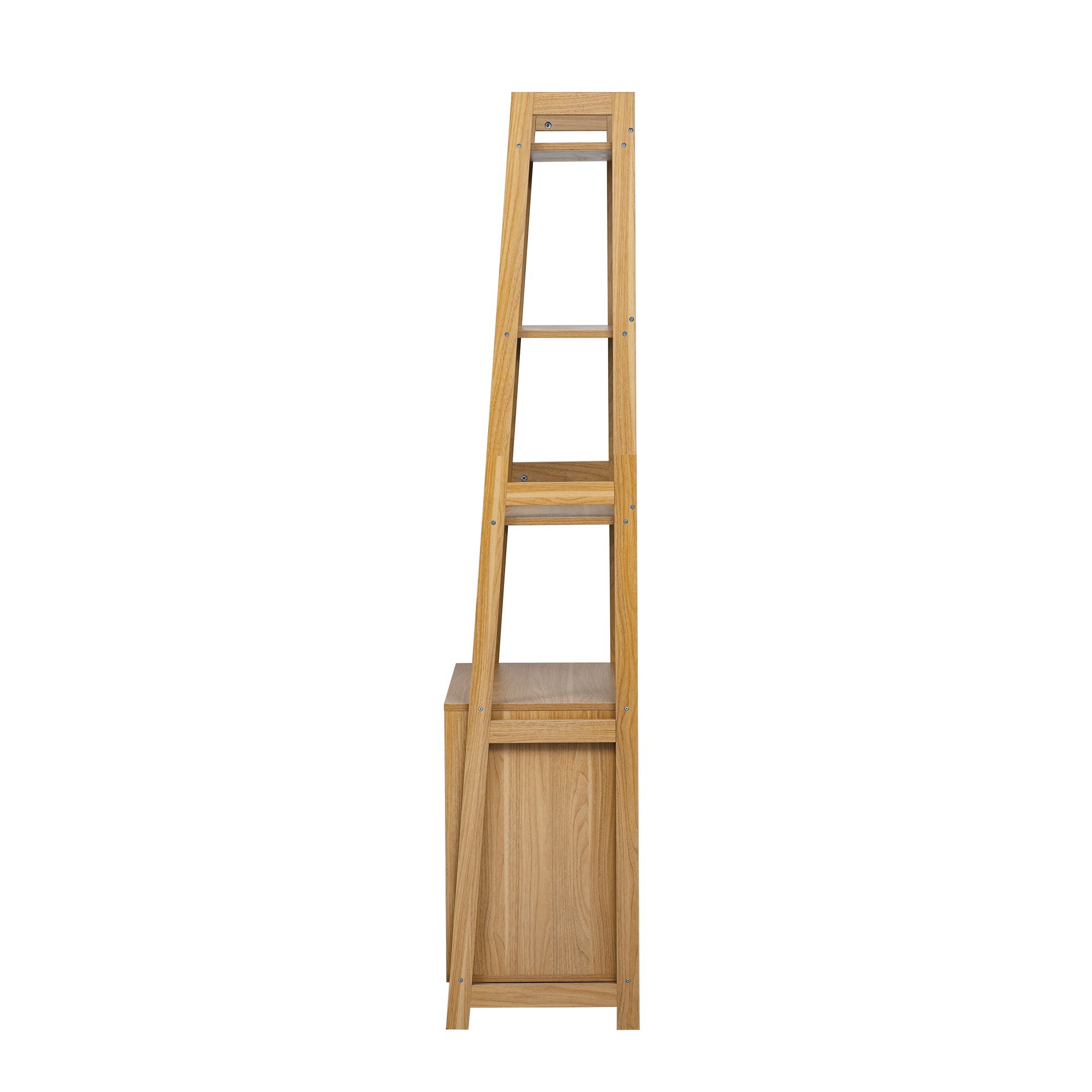 Modern Furniture Style 2 In 1 Pet Friendly Dog Crate Ladder Bookcase - Ancient Oak