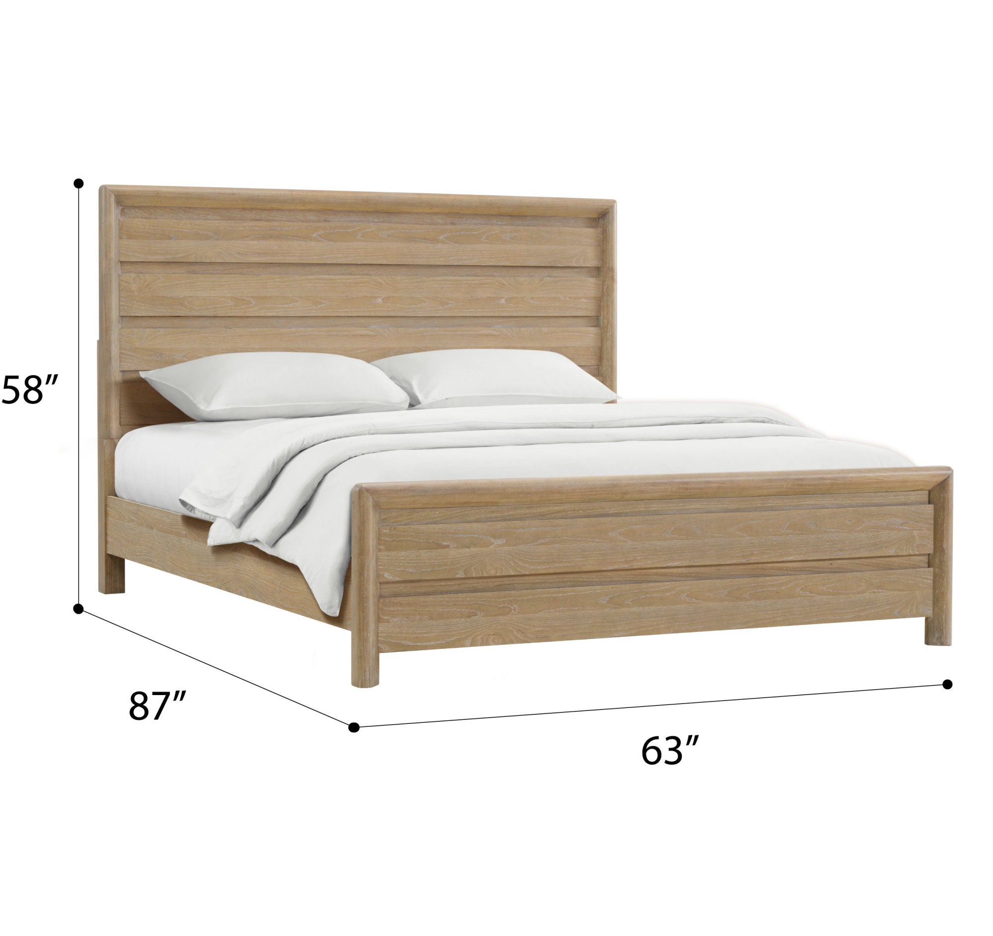 Contemporary Style Panel Bed