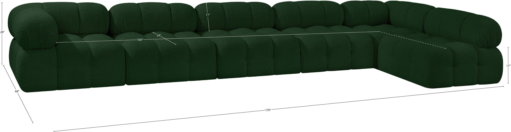 Ames - 6 Piece Modular L-Shaped Sectional
