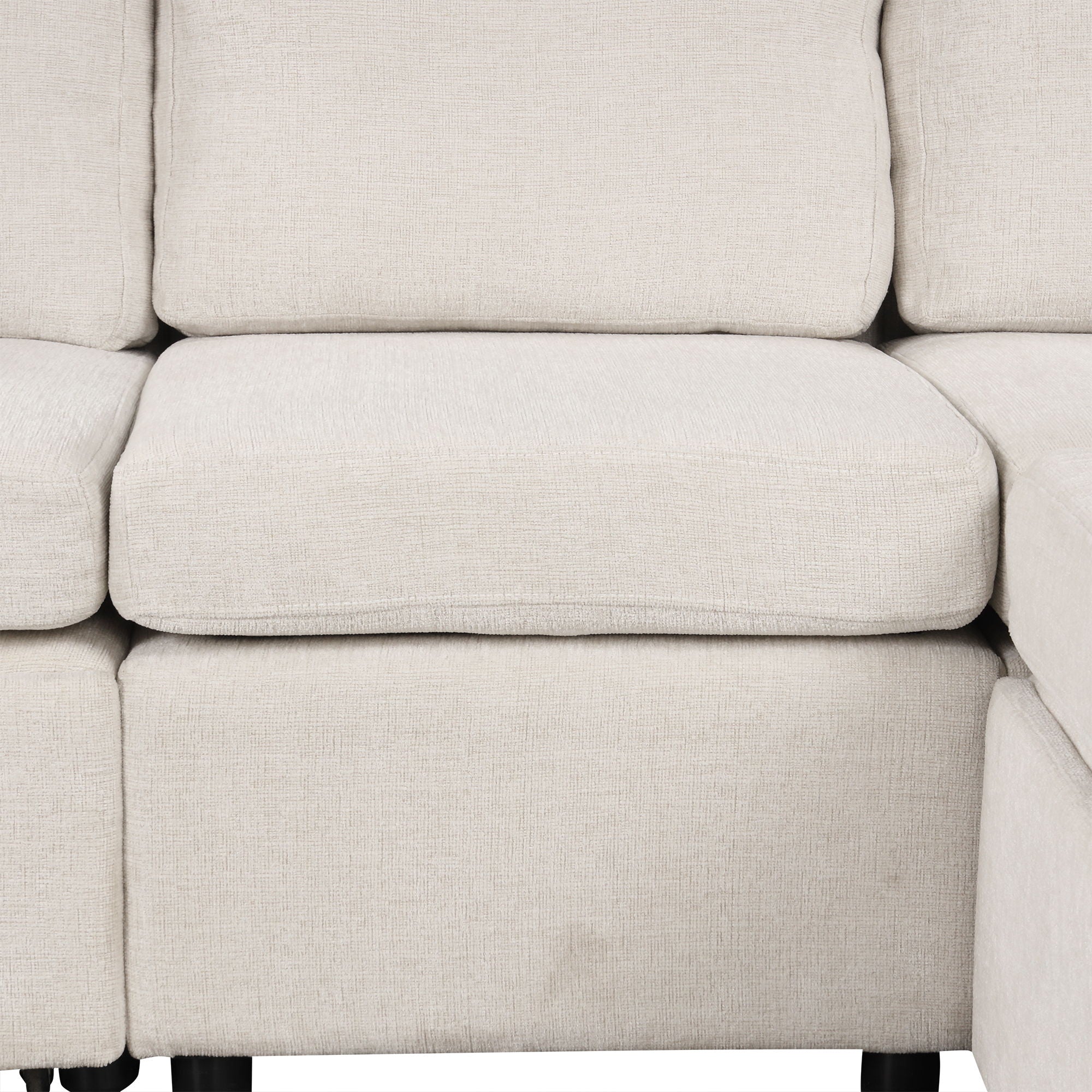 Convertible U-Shaped Sectional Sofa With Pull-Out Bed