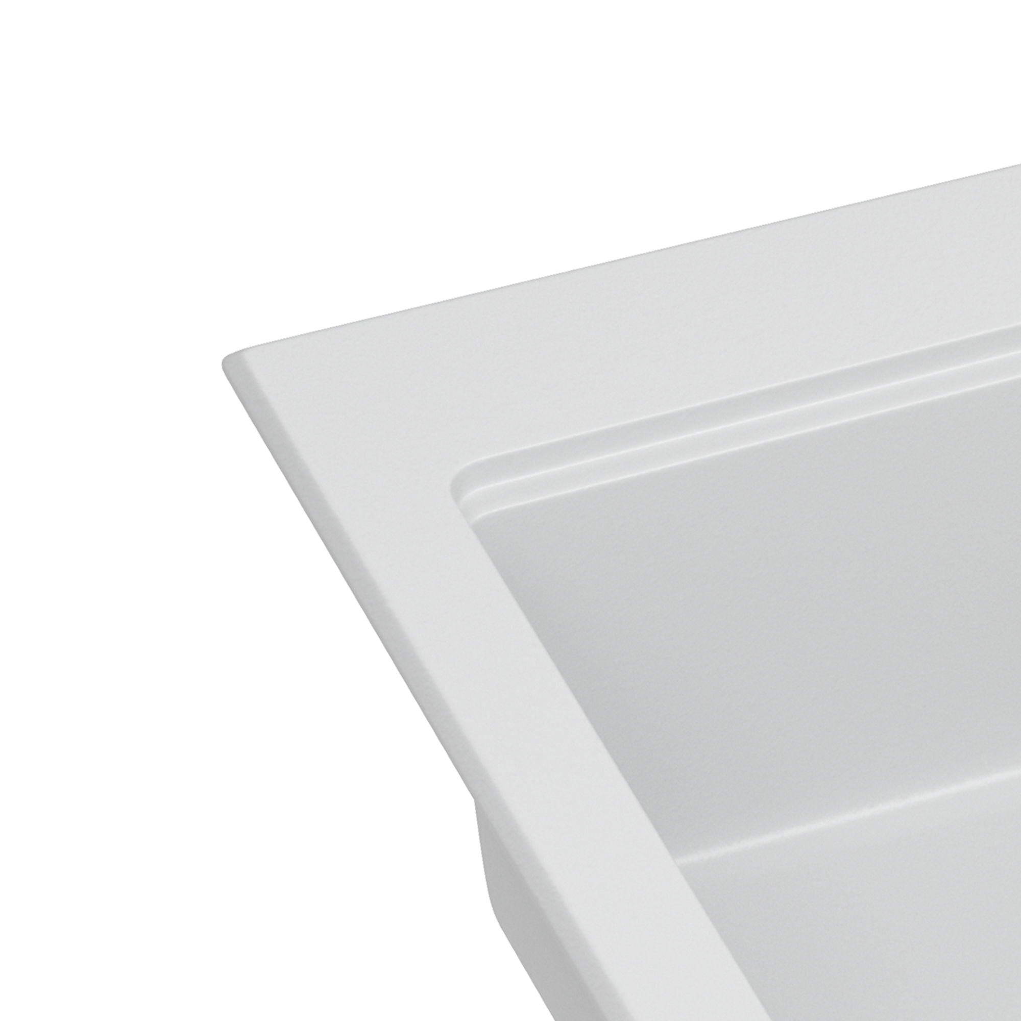 Quartz Kitchen Sink 30" X 22" Granite Composite Workstation Drop In Sink - White