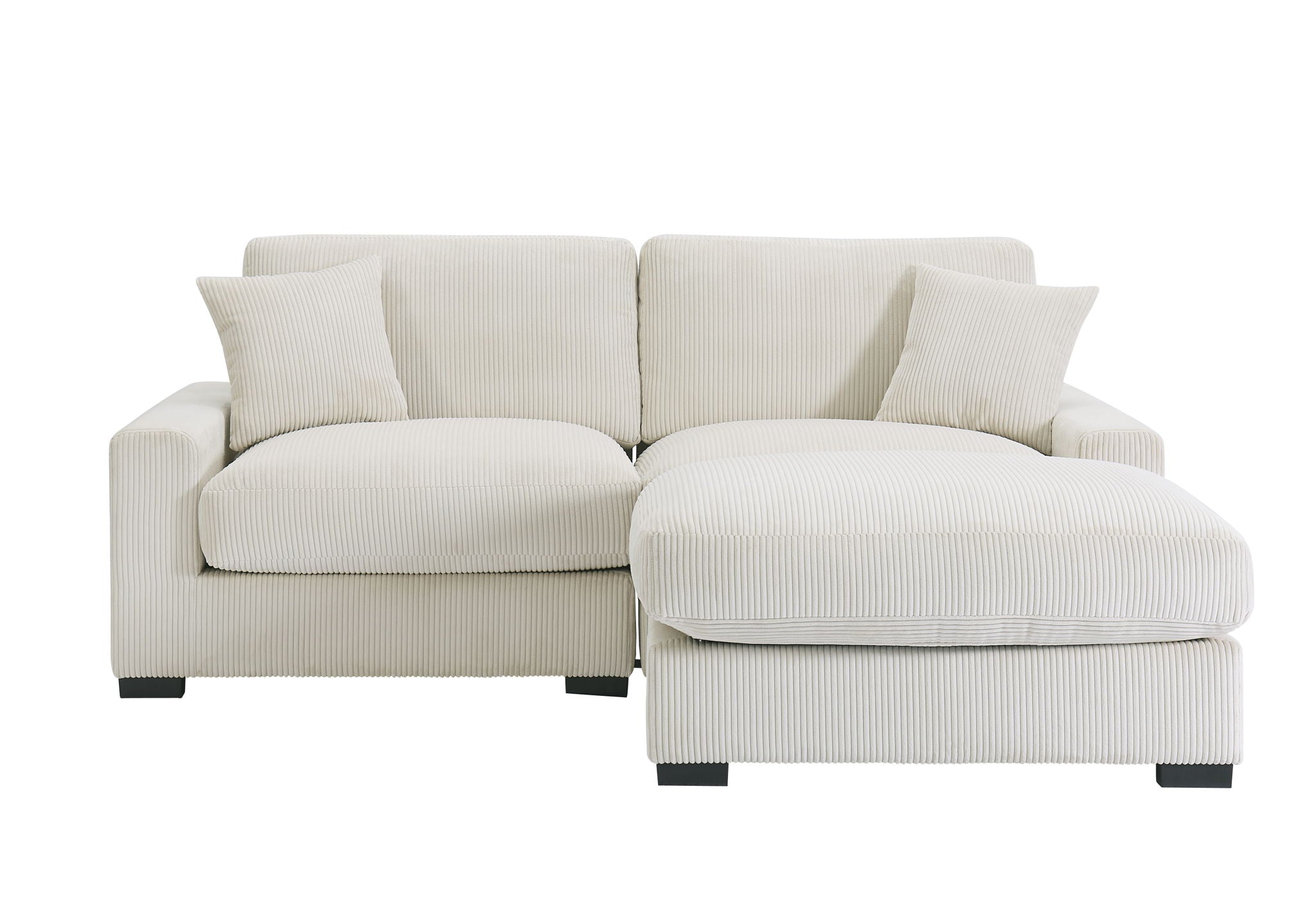 4 Seater Oversized Sectional Sofa With 2 Ottoman And 2 Pillows