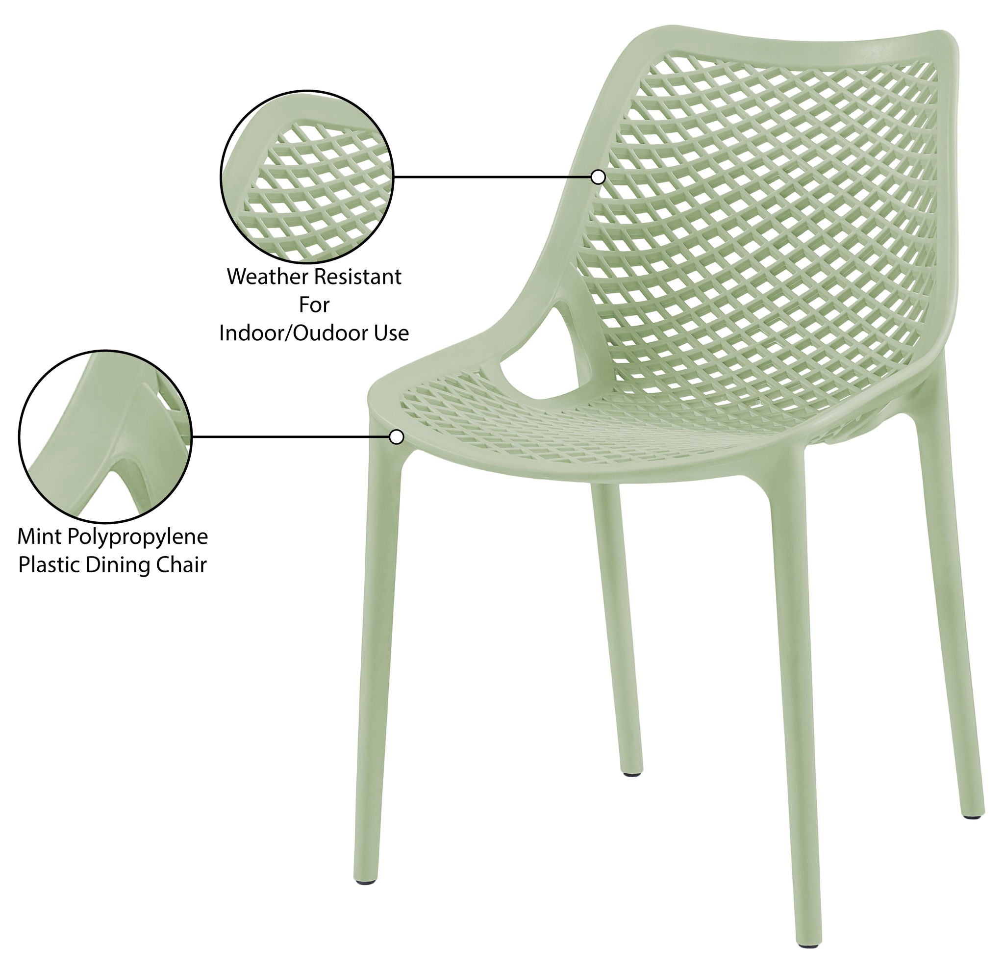 Mykonos - Outdoor Patio Dining Chair (Set of 2)