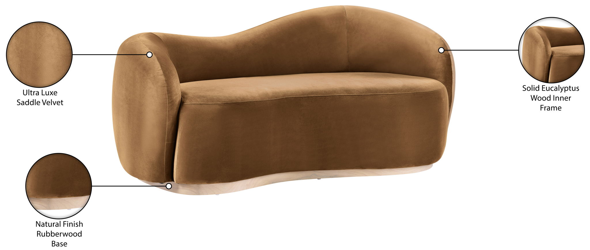 Gustavo - Velvet Upholstered Loveseat