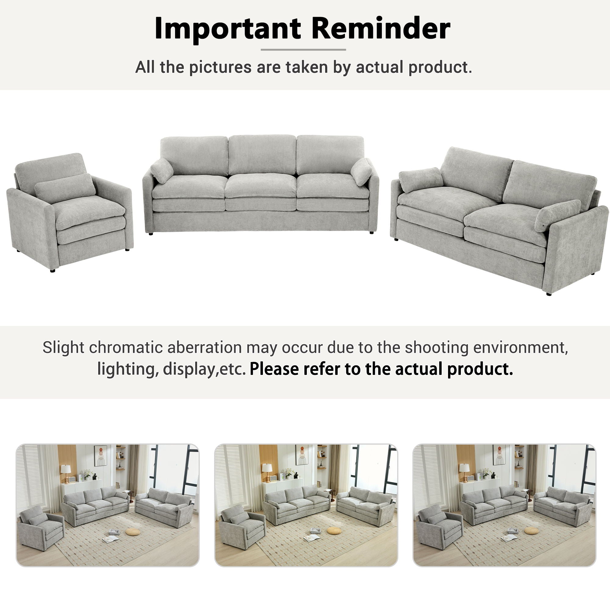 Cozy Sofa Set Oversized Comfy Cloud Sofa With Double Cushion