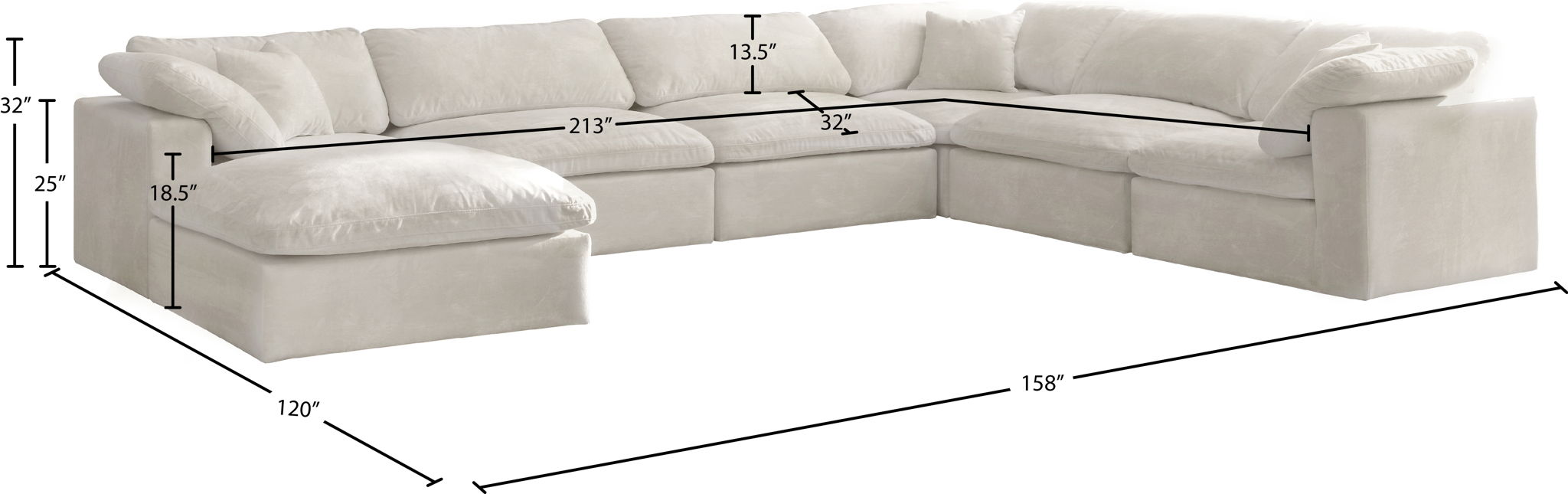 Cozy - 7 Piece Modular Sectional