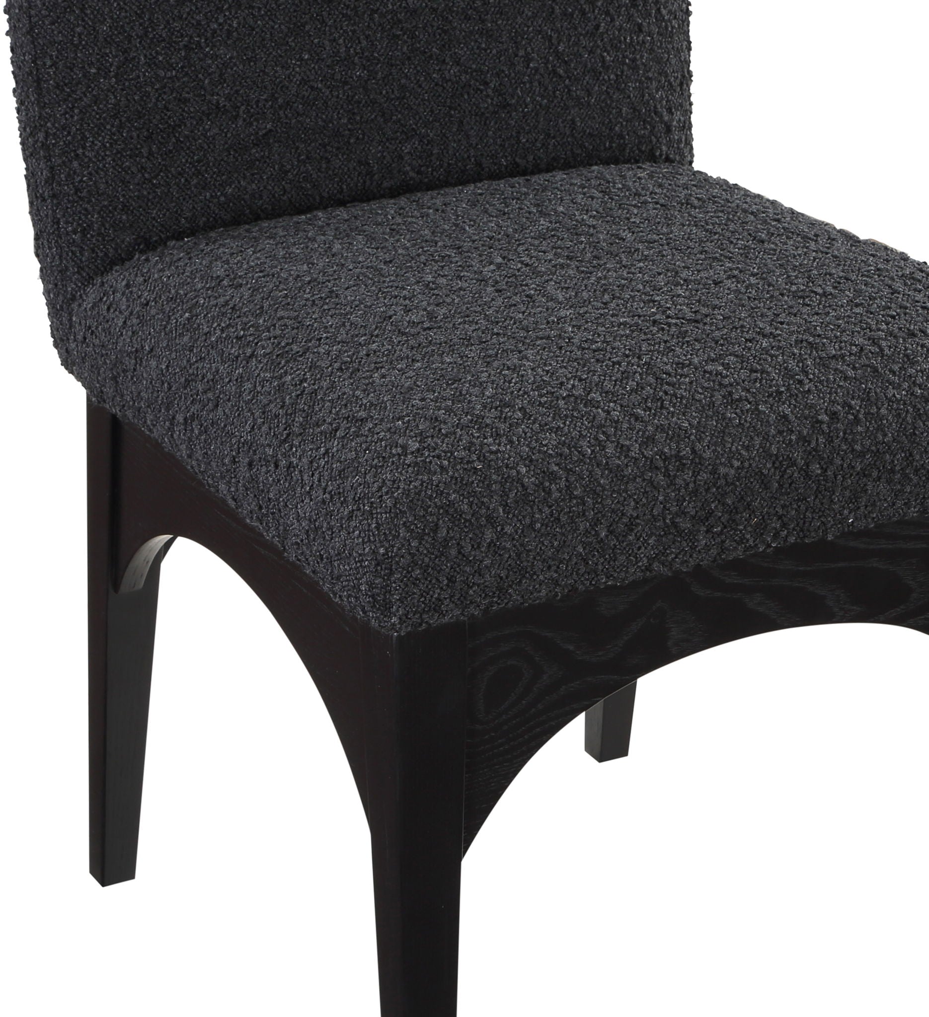 Waldorf - Boucle Dining Side Chair With Black Legs