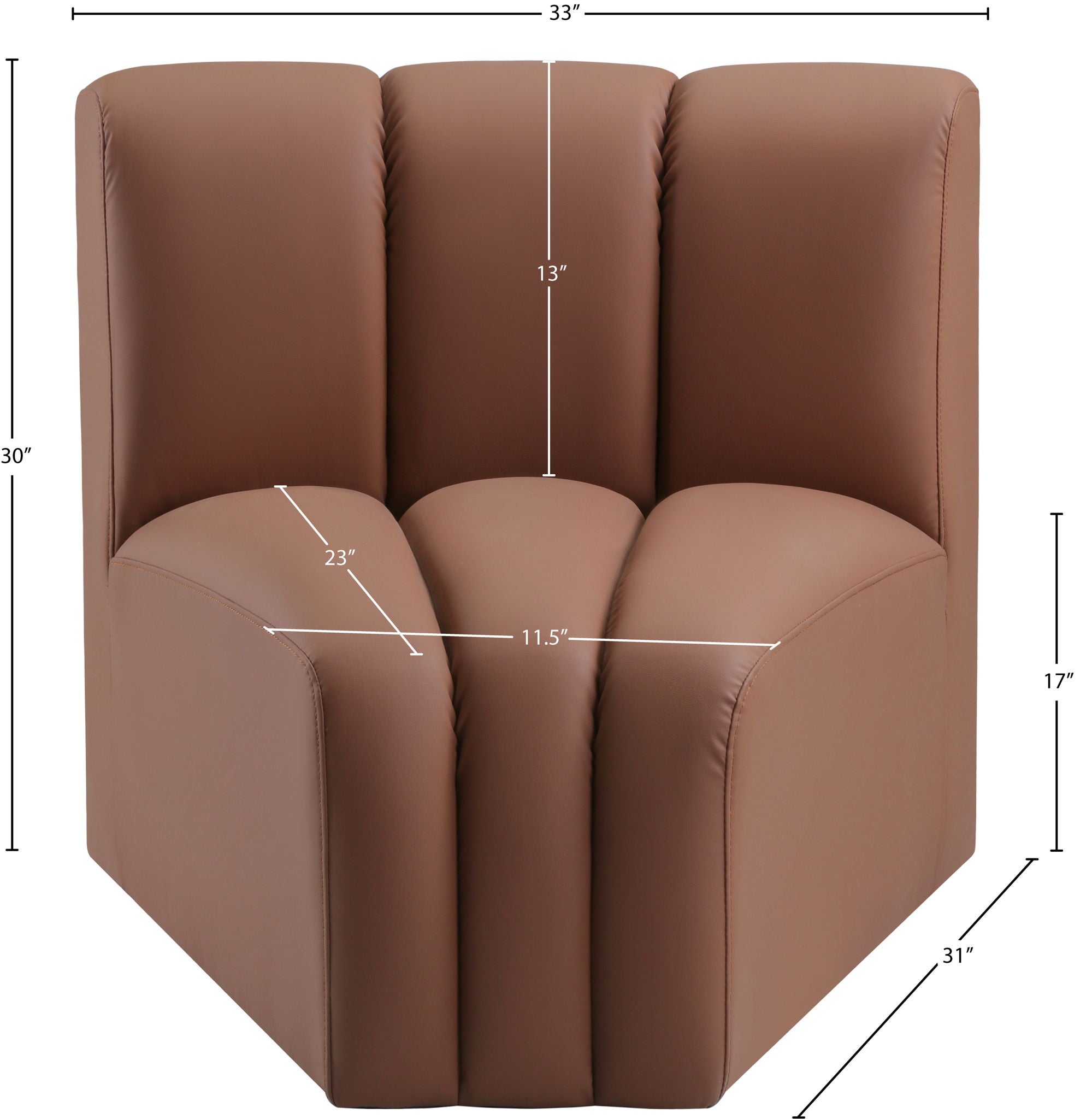 Arc - Faux Leather Curved Corner Chair