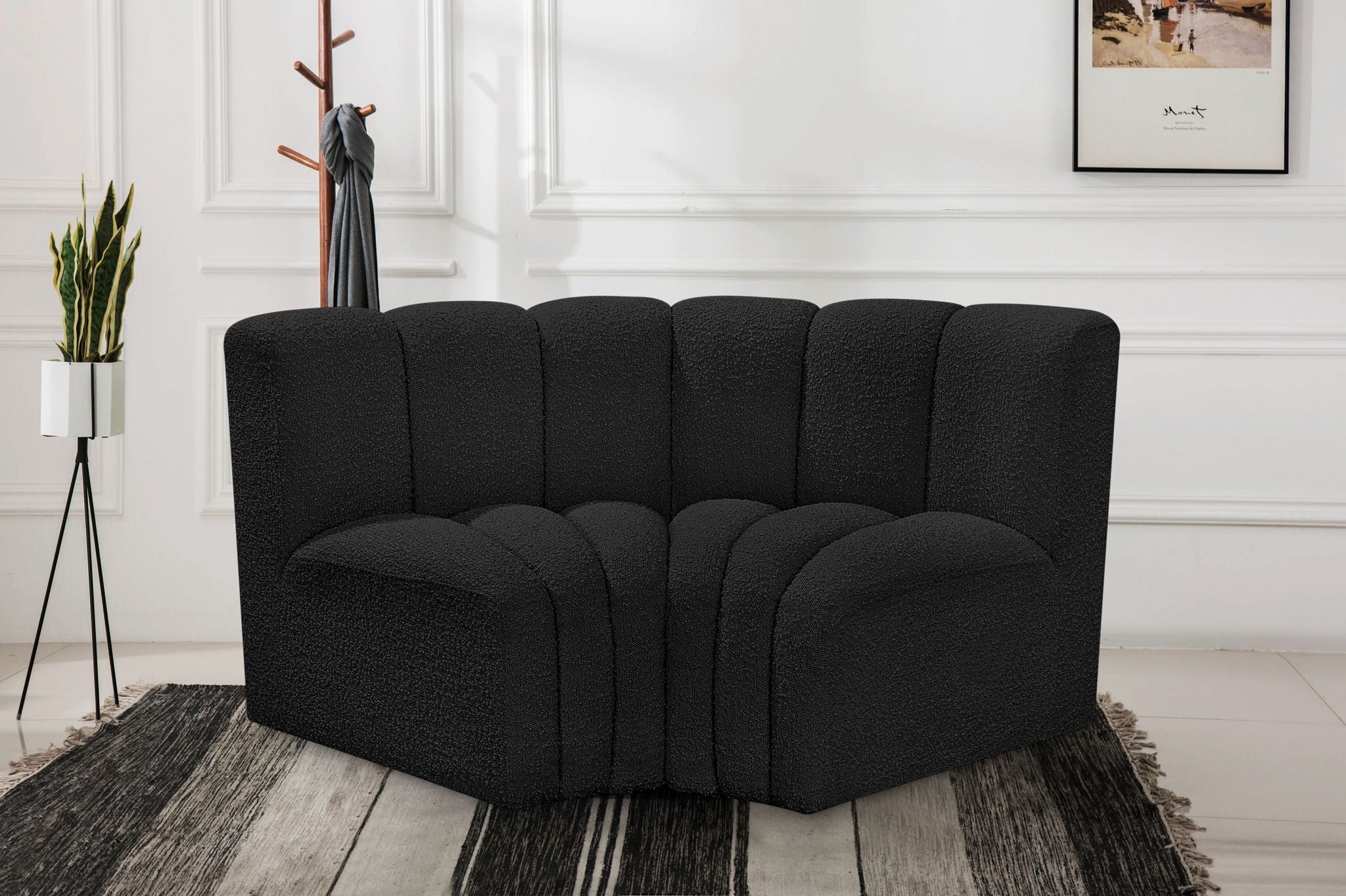 Arc - Boucle Fabric 2 Piece Modular Sofa