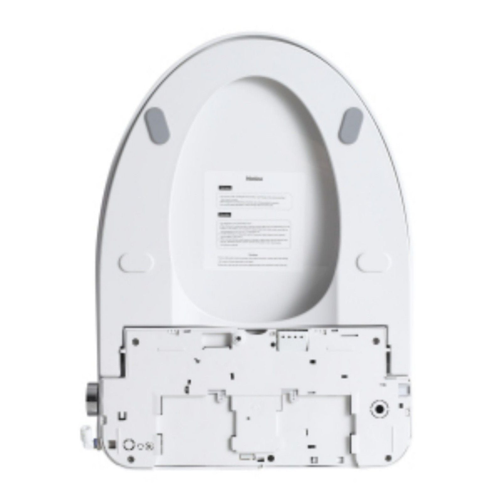 Smart Bidet Toilet Seat & Side Knob Adjustable Heated Seat With Water Temperature And Pressure Adjustment Portable Bidet - White