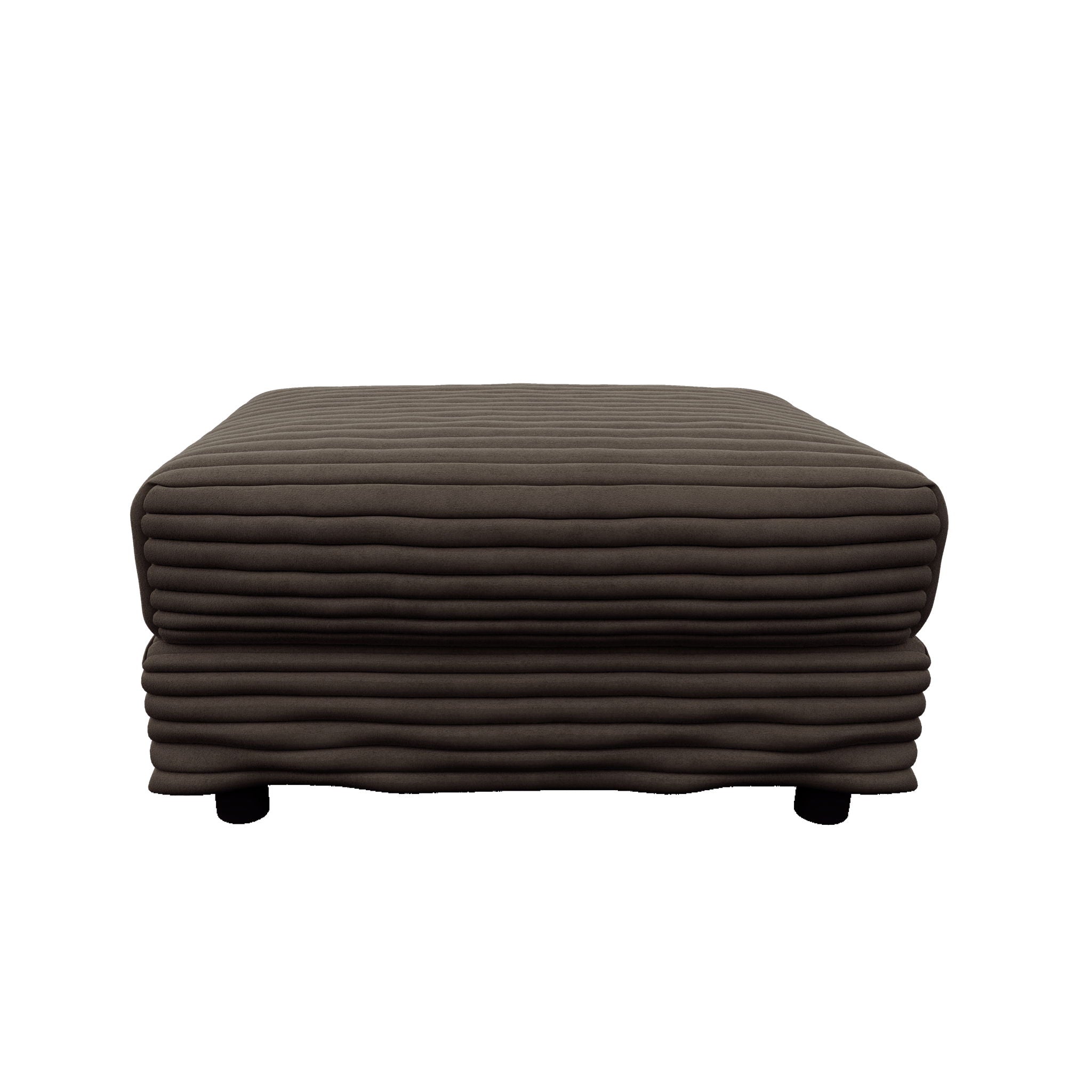 Deep Seat Convertible Sofa With Soft Pillows And Ottomans