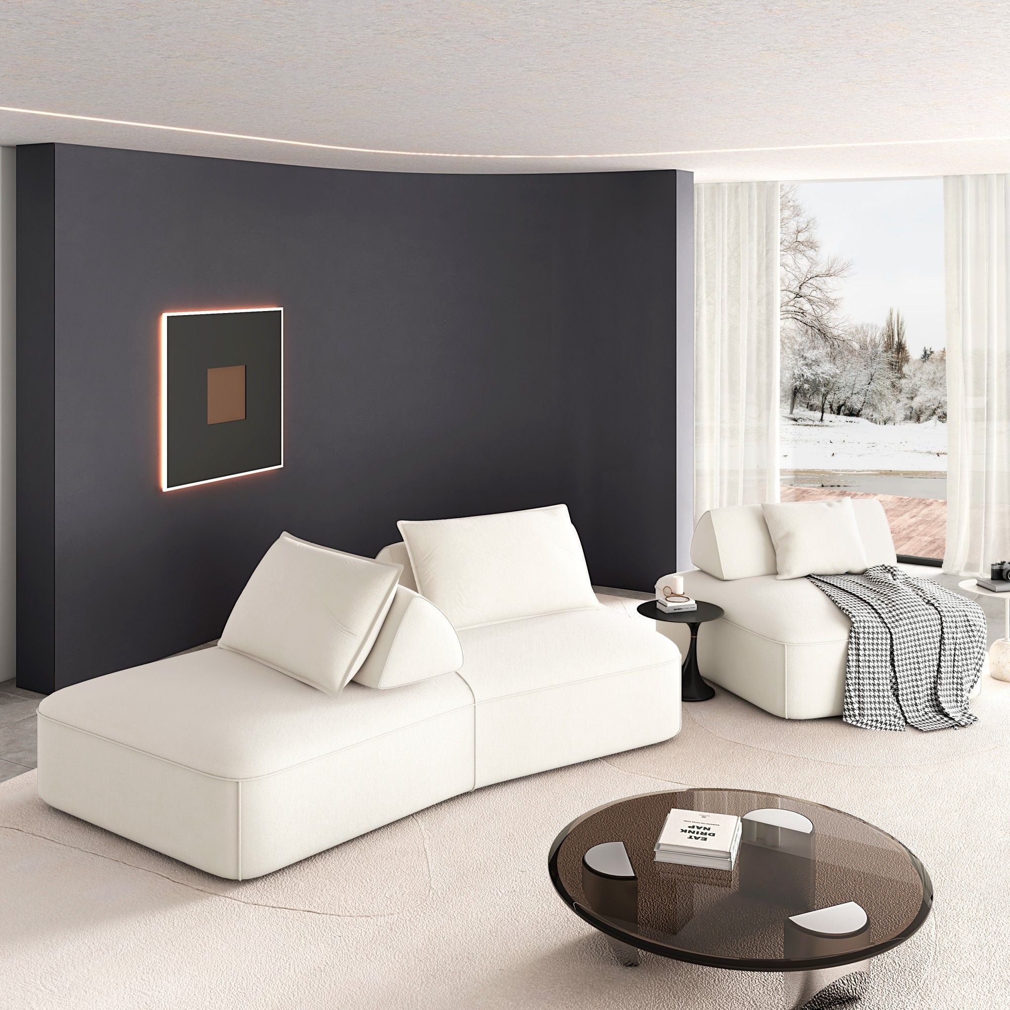 Modern Luxury Oversized Modular Sectional Sofa Set