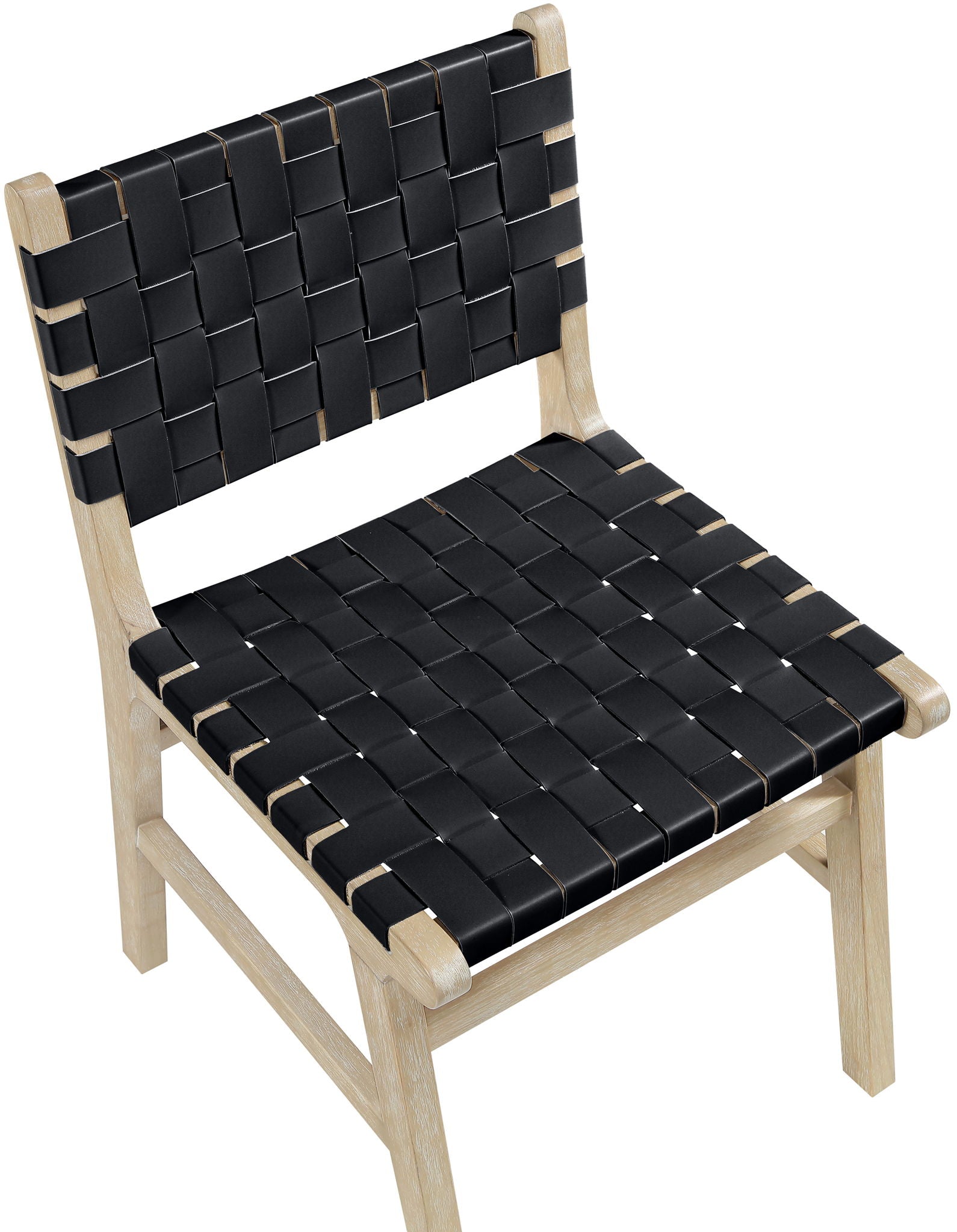 Entwine - Vegan Leather Upholstered Dining Chair - Painted Natural