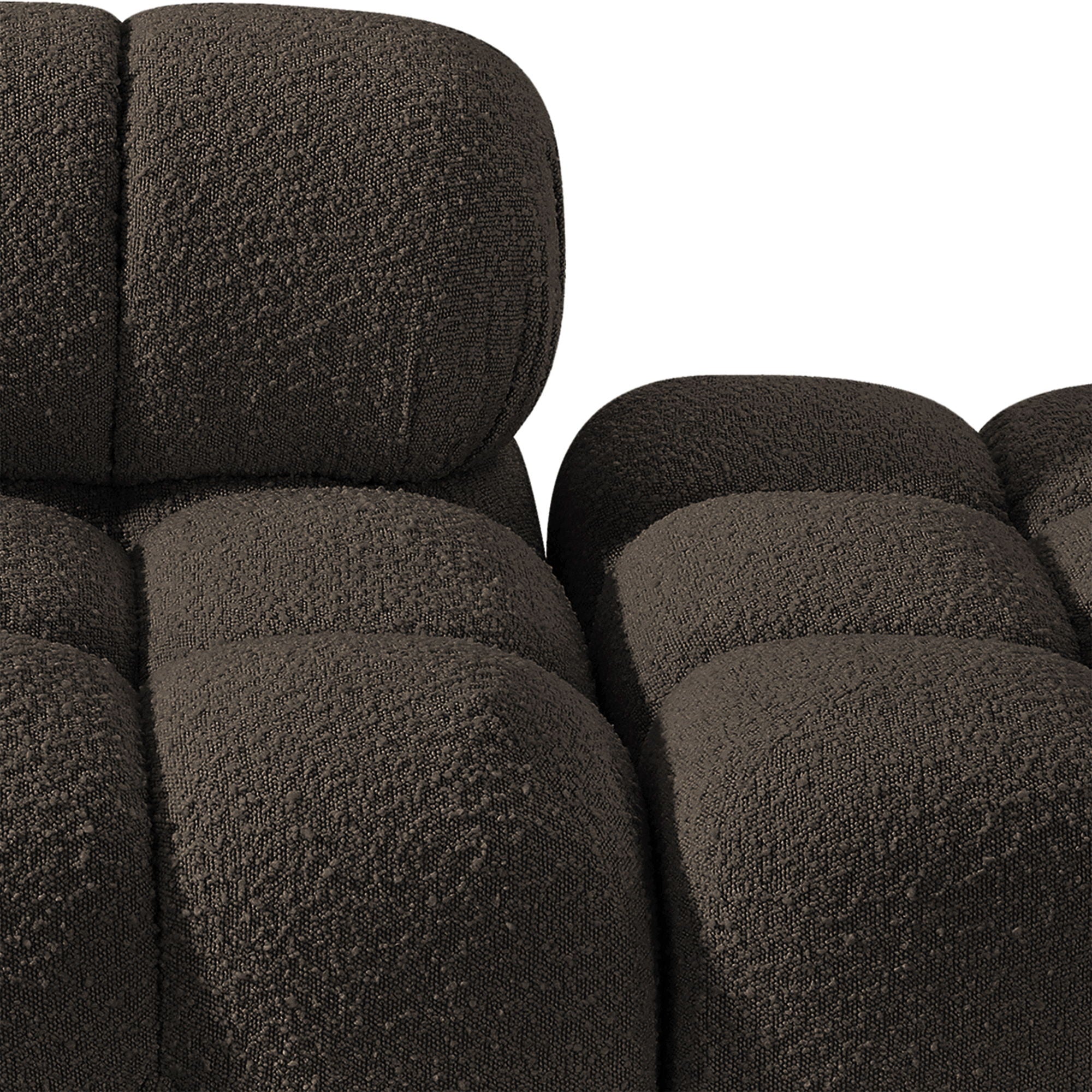 Ames - 3 Piece Boucle Modular Sofa With 1 Backless Seat