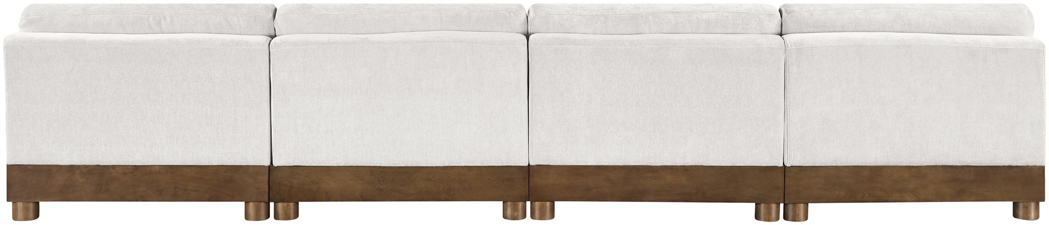 Turin - Chenille Fabric Upholstered Modular Sectional - Cream
