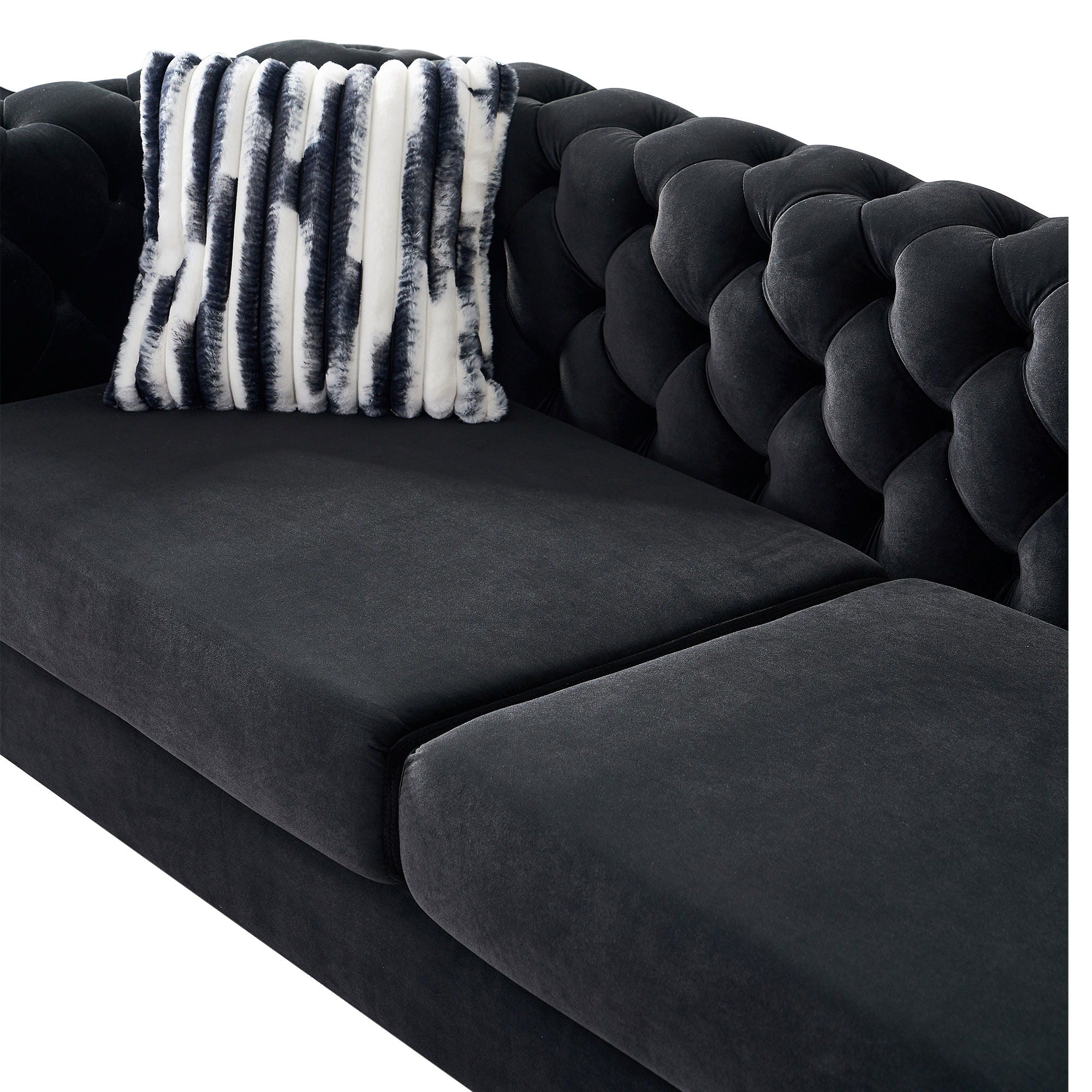 Chesterfield - Modern Tufted Living Room Sofa, 84.25''W Couch