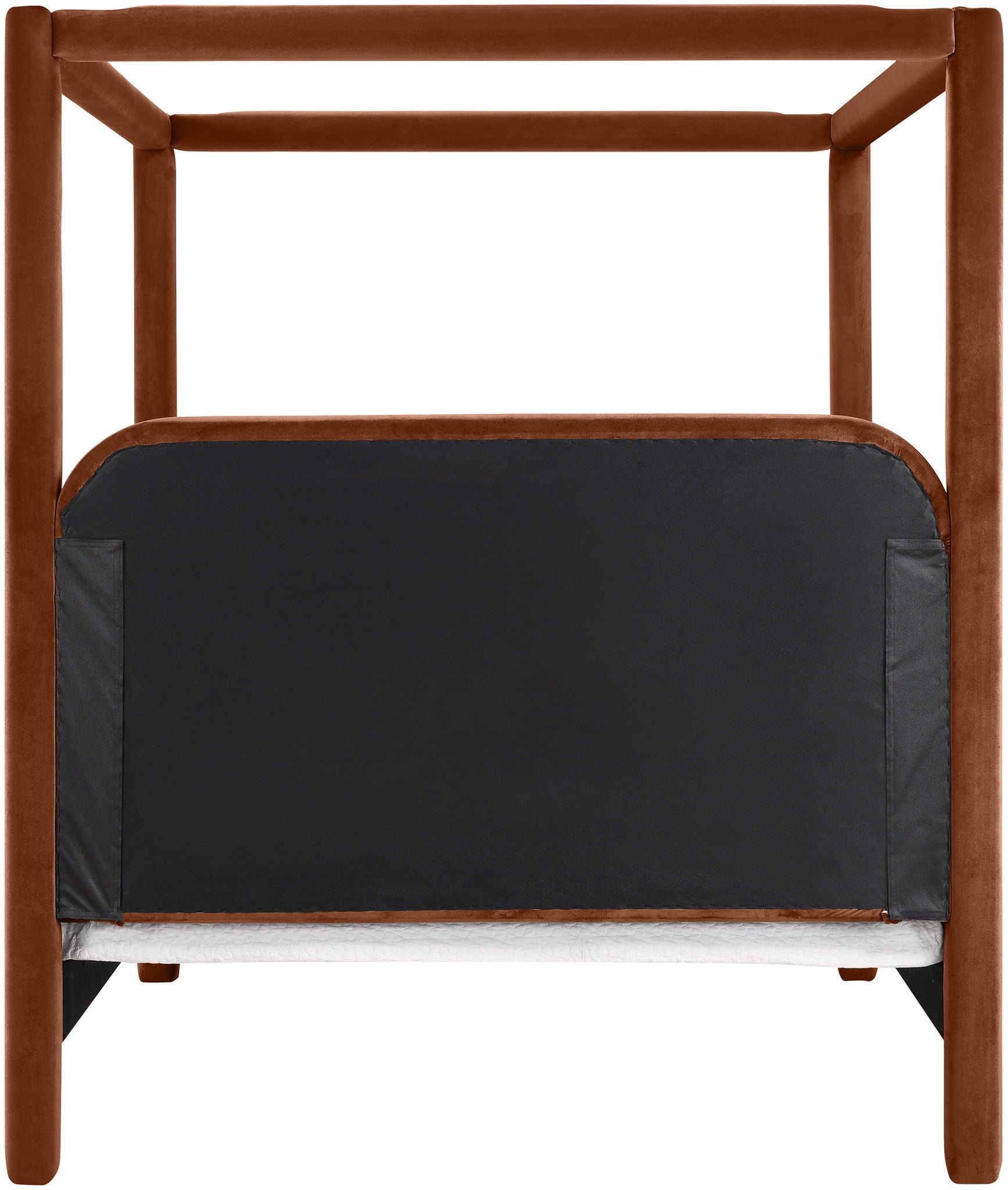 Salina - Velvet Upholstered Bed - Cognac