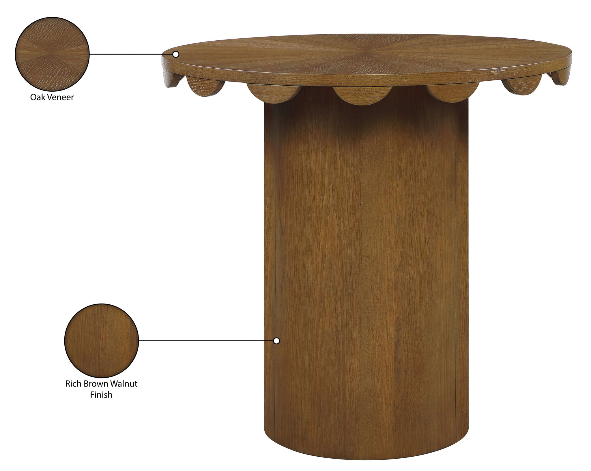 Dahlia - Solid Wood And Natural Cane Table
