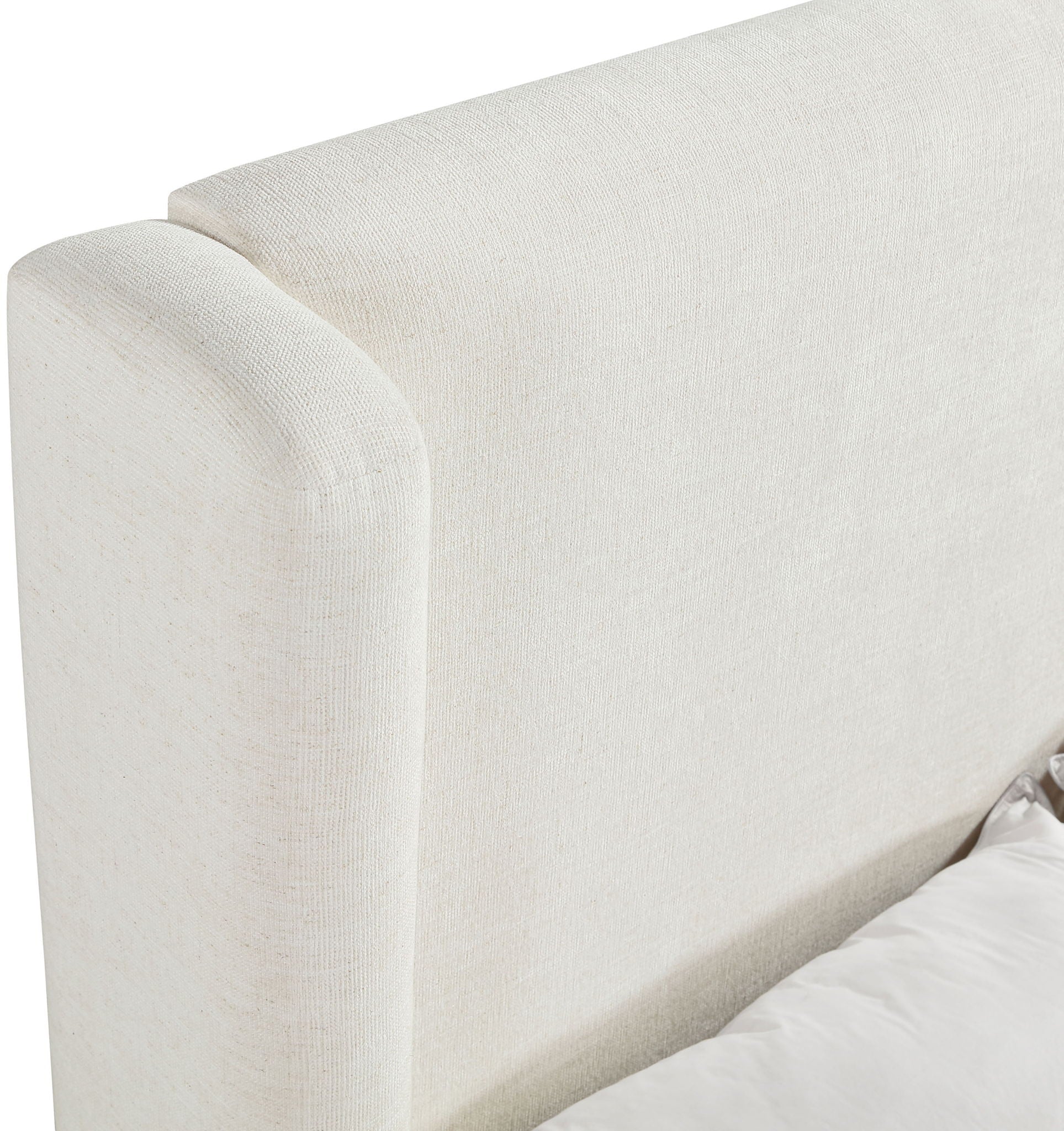 Chandra - Linen Textured Fabric Upholstered Bed