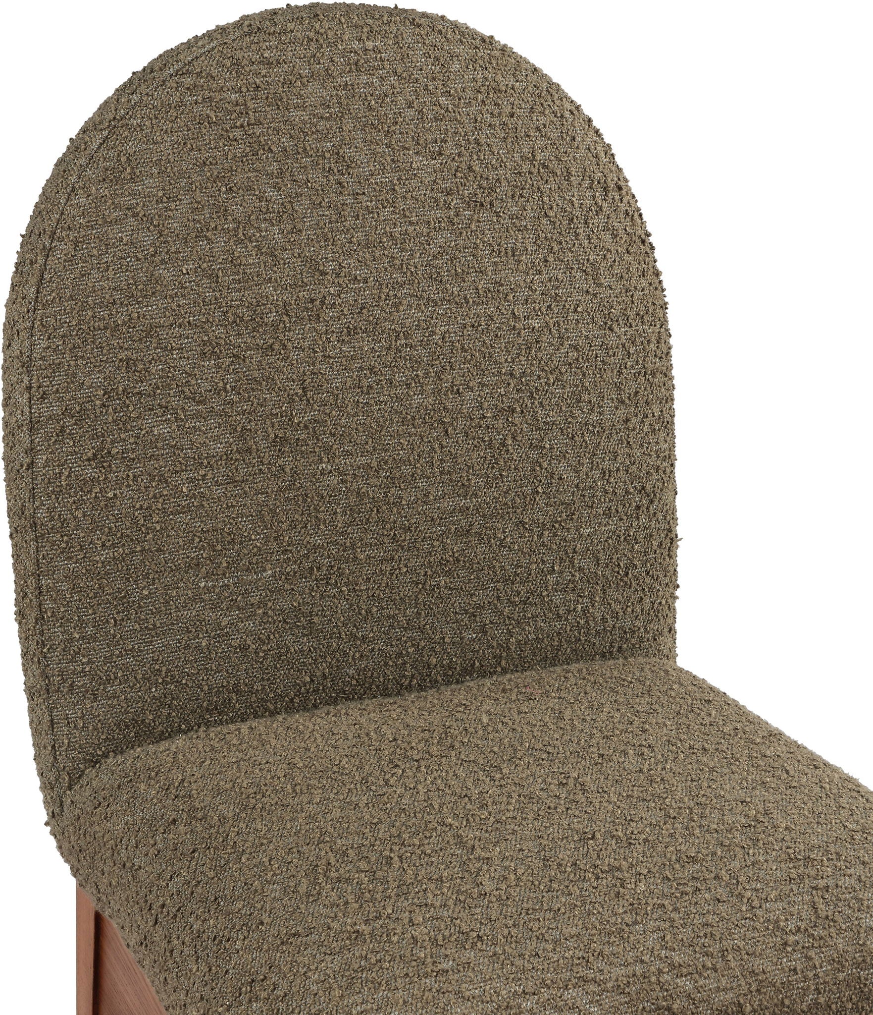 Waldorf - Boucle Dining Side Chair With Brown Legs