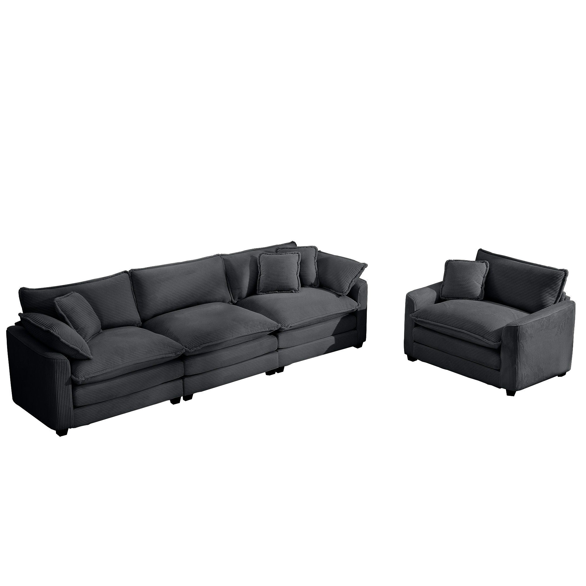 Elegant Oversized Sectional Sofa Set With Deep Seats And Flexible Layout