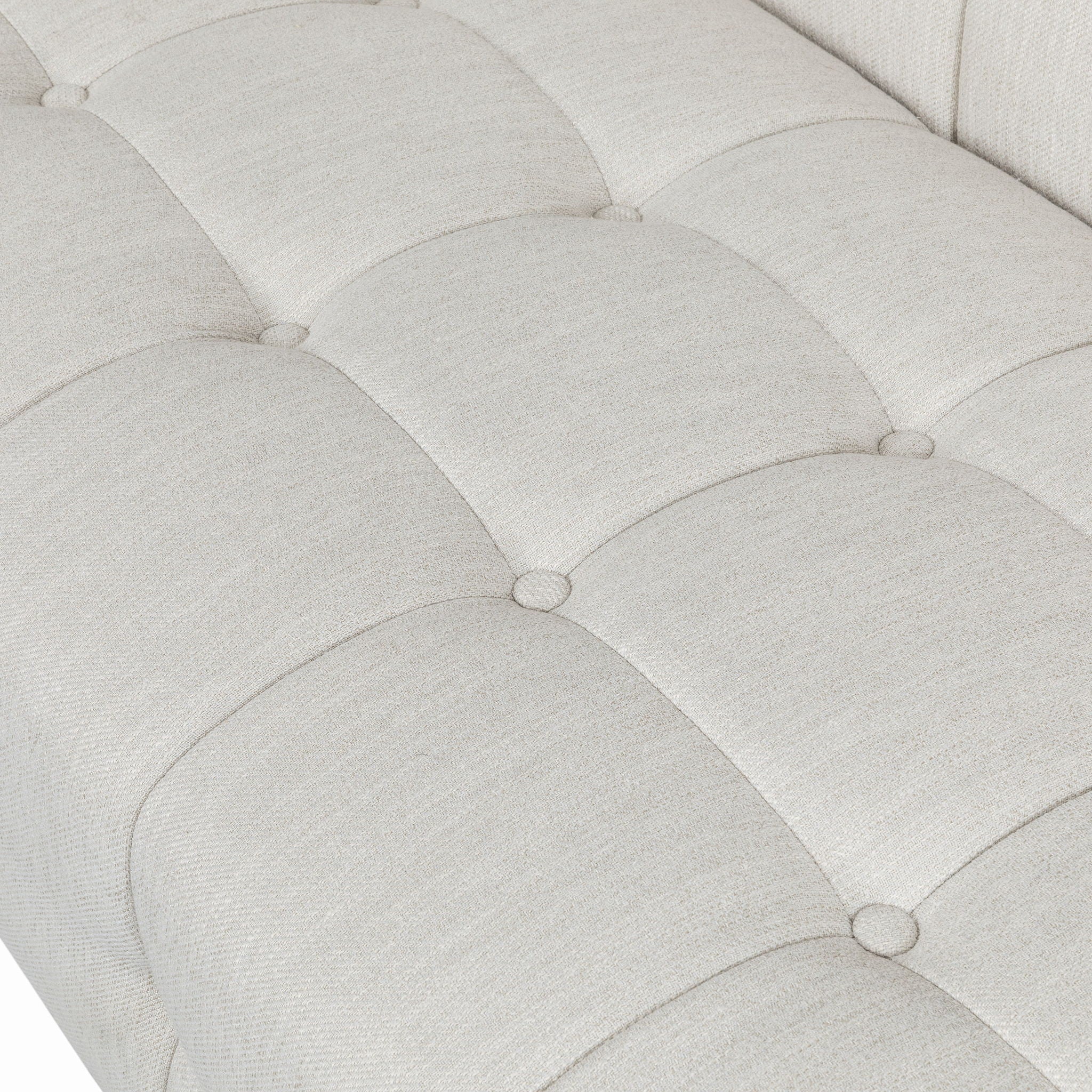 Contemporary Mid-Century Charm 3 Seater Sofa With Button Tufted Waffle Stitching