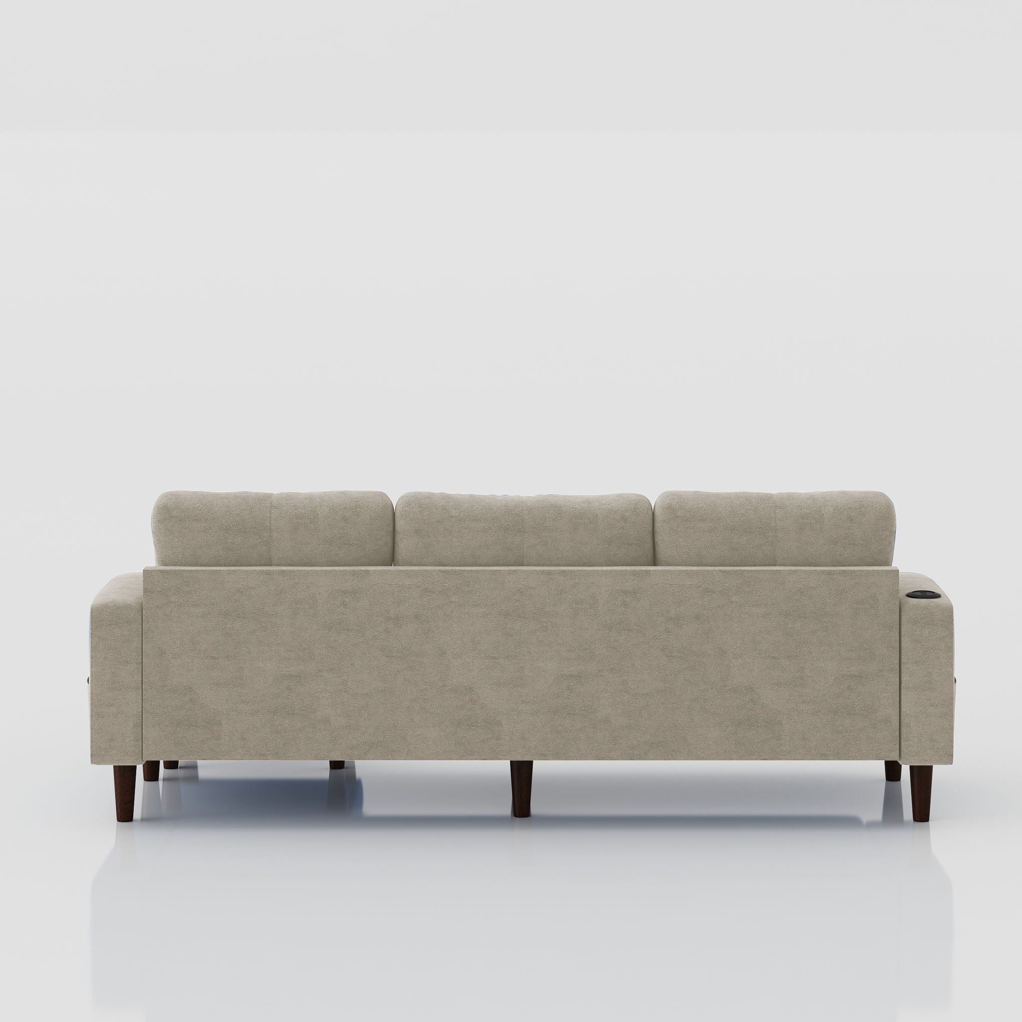 3 Seater Convertible Combination L Shaped Sofa With Footstools With Storage