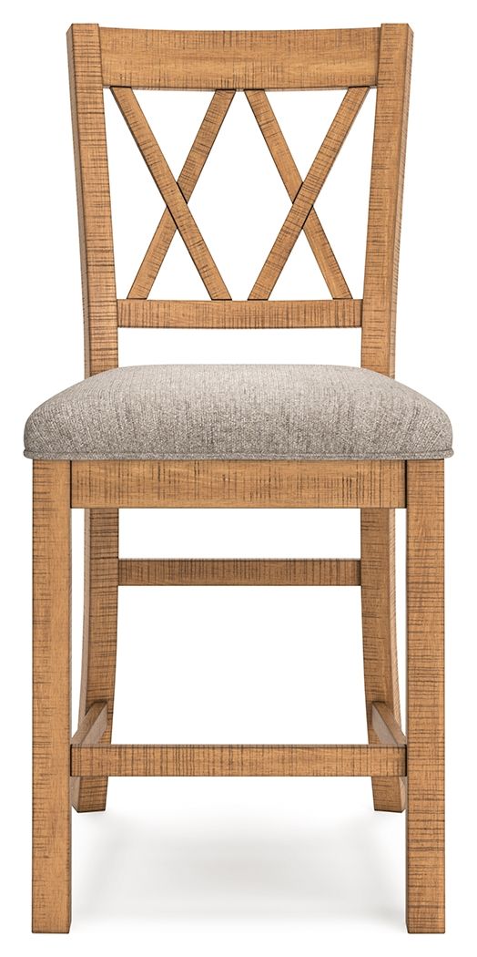 Havonplane - Upholstered Barstool (Set of 2) - Brown