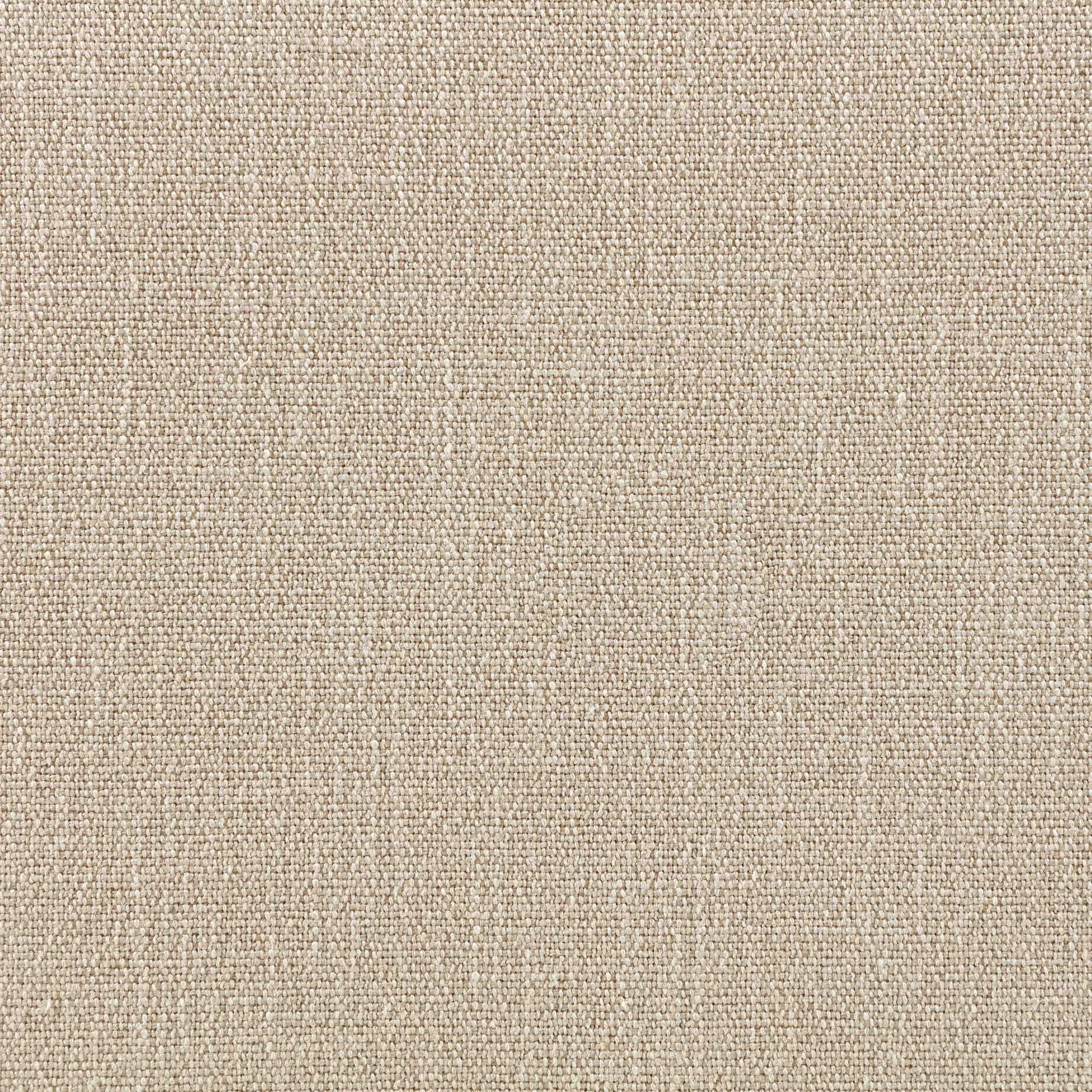 Larea - Linen Textured Fabric Upholstered Ottoman - Walnut Base