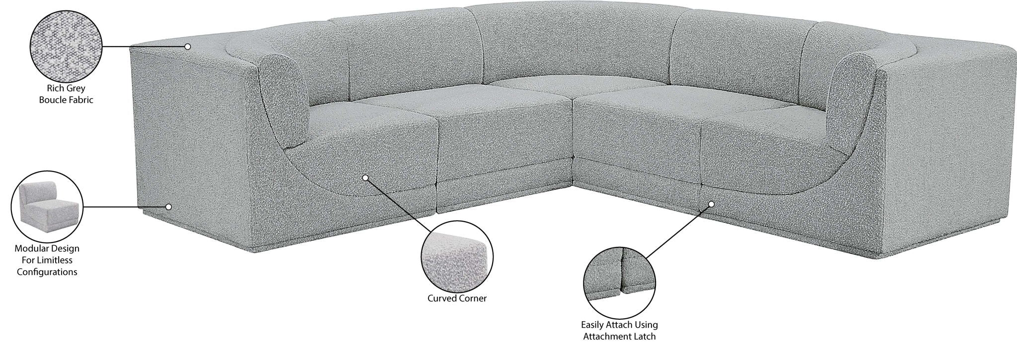 Ollie - 5 Piece Modular Sectional