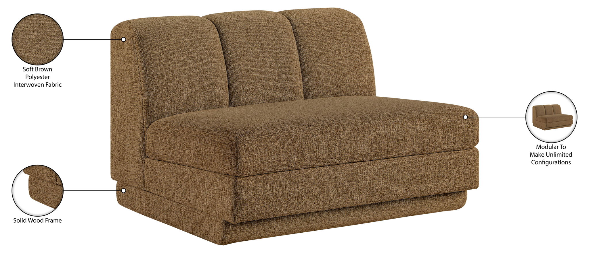 Modari - Fabric Upholstered Armless Chair