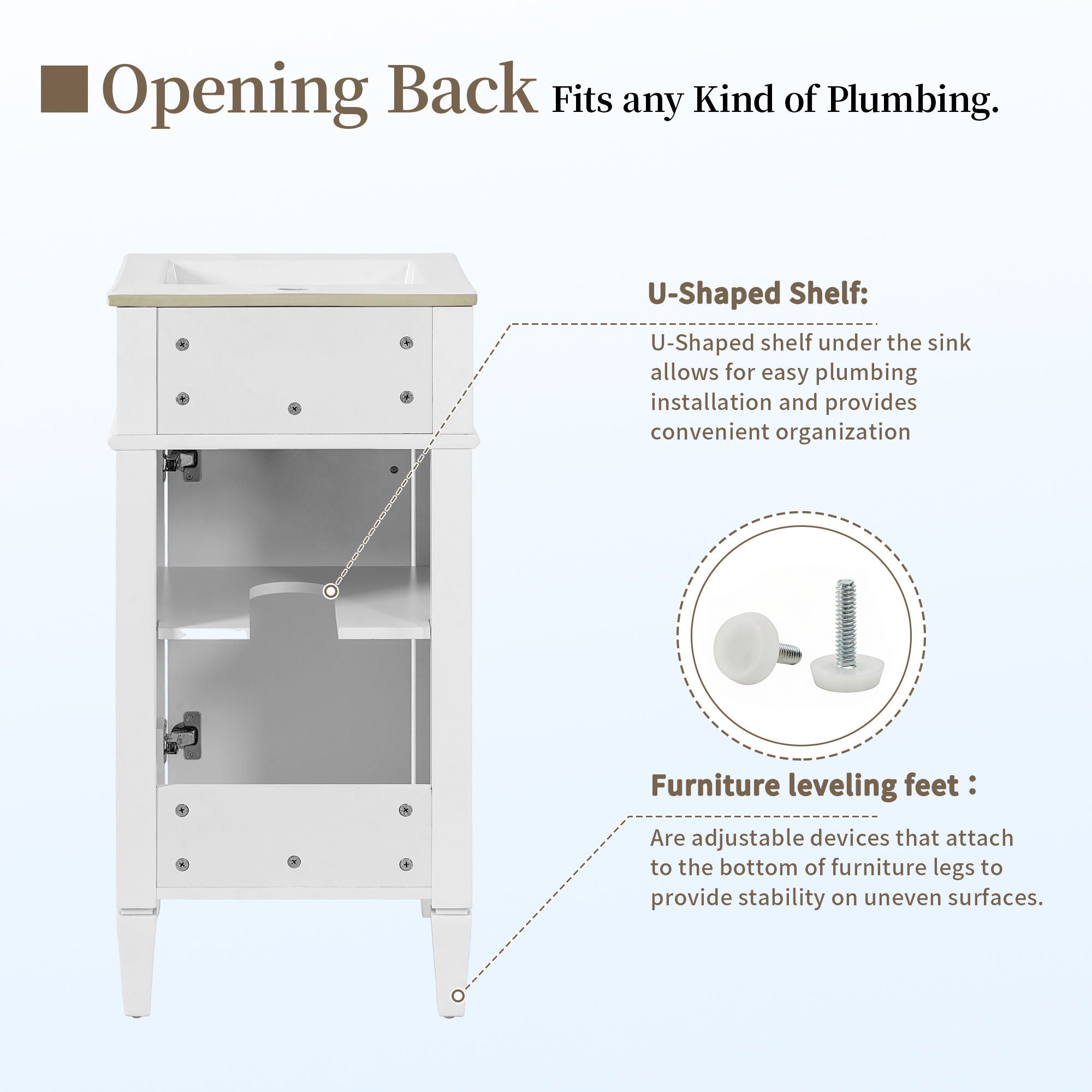 French Style Bathroom Vanity With Sink