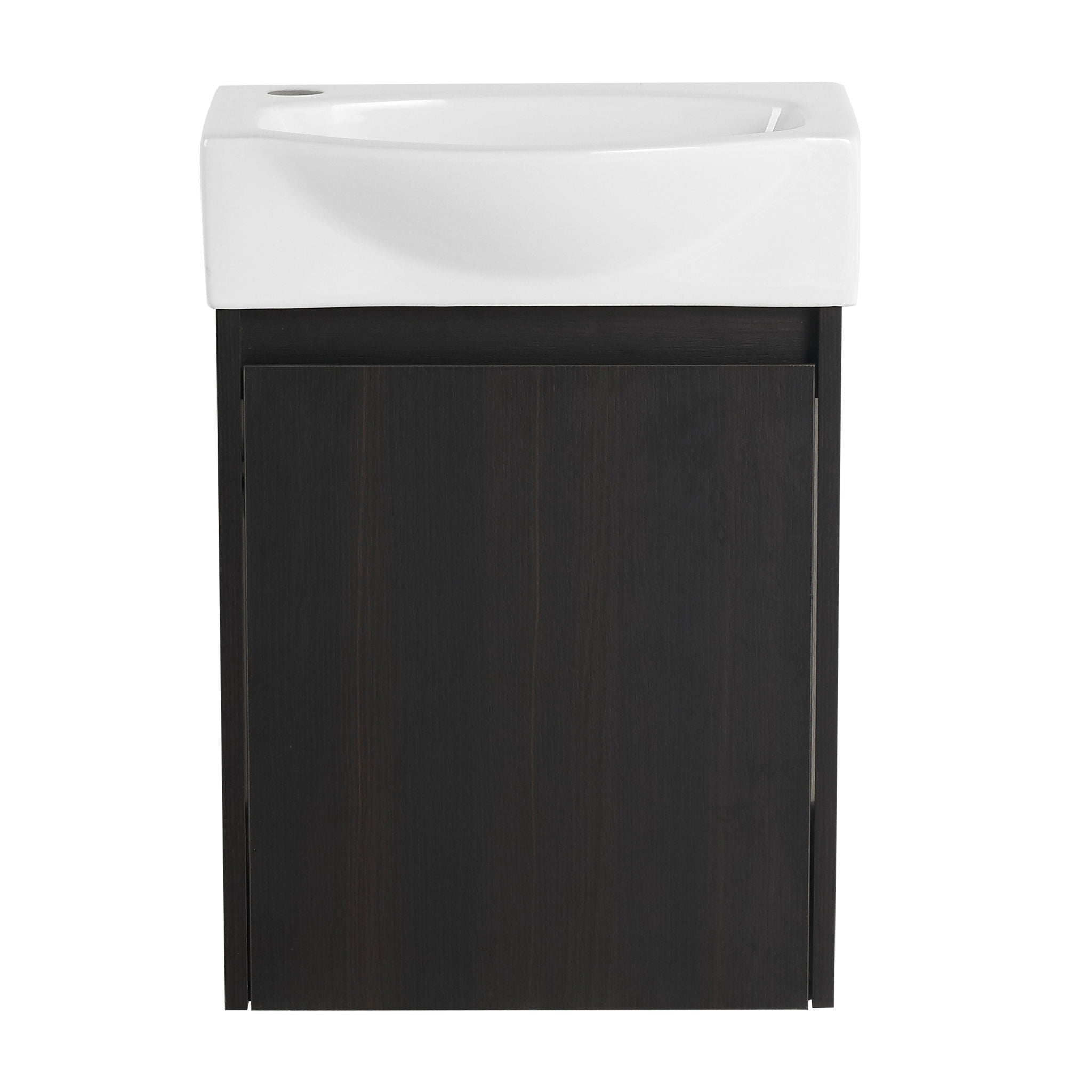 Modern Bathroom Vanity With Ceramic Basin, Wall Mounted Floating Sink Combo, Storage Cabinet