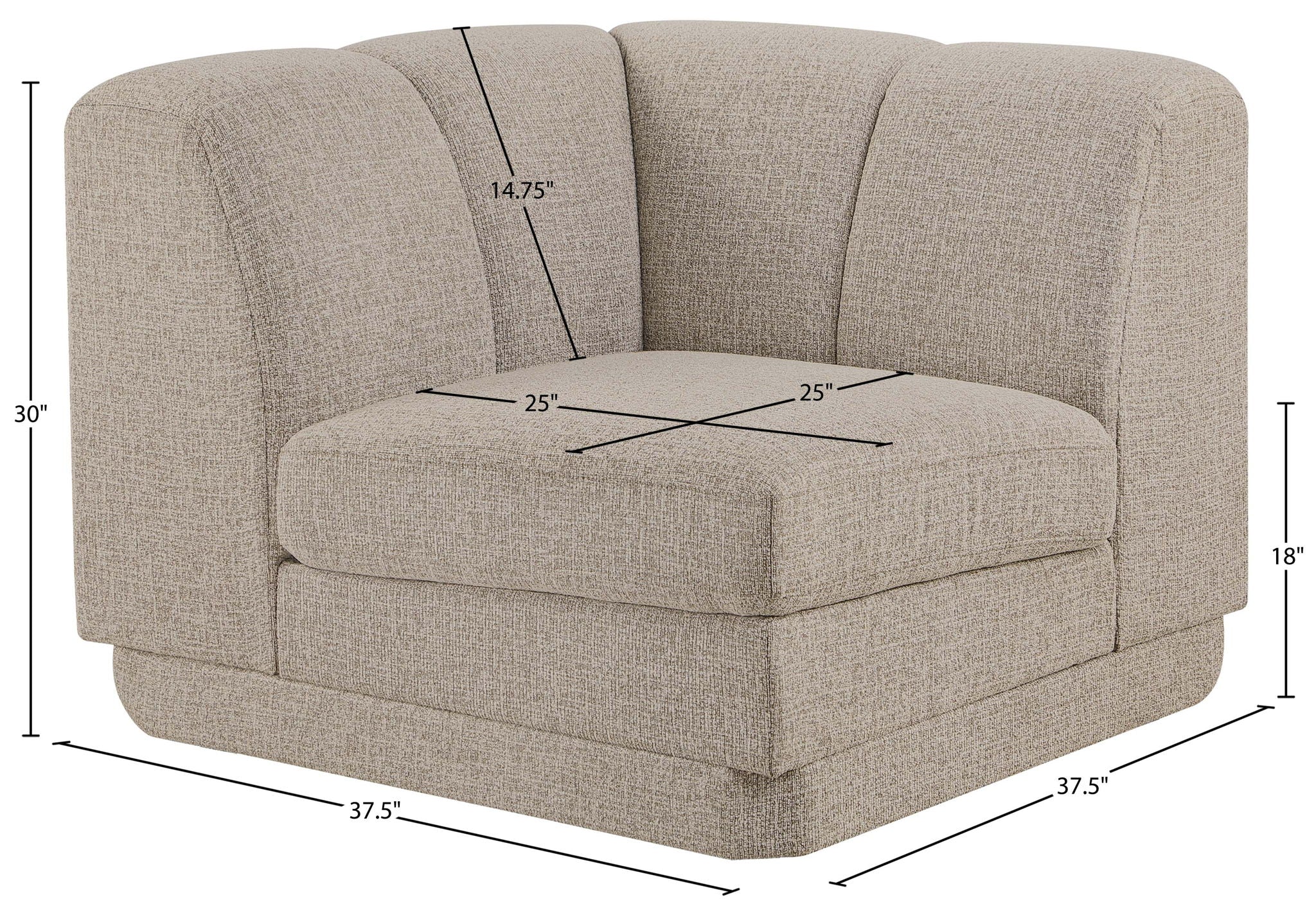 Modari - Fabric Upholstered Corner Chair