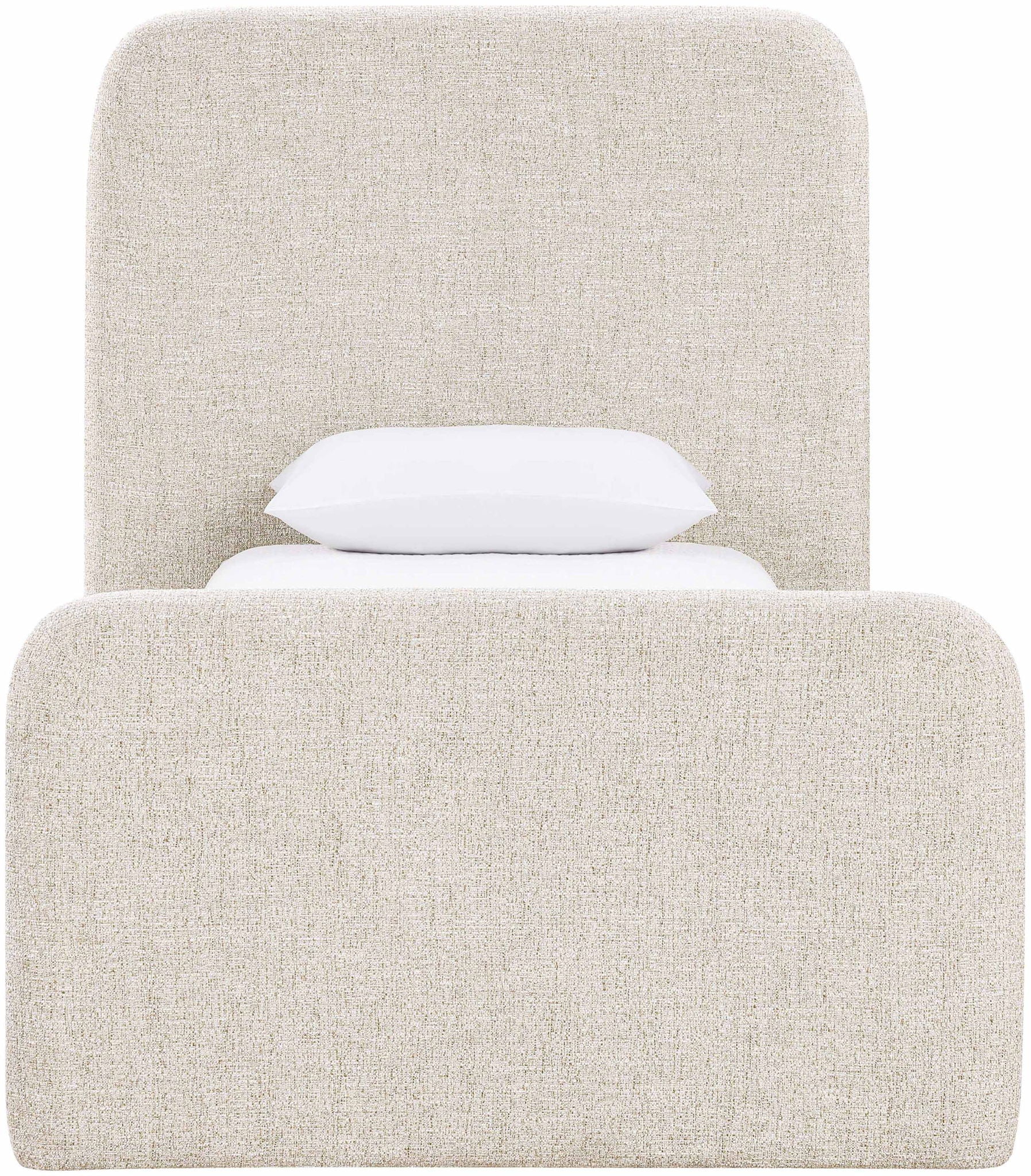 Fira - Linen Textured Fabric Upholstered Bed