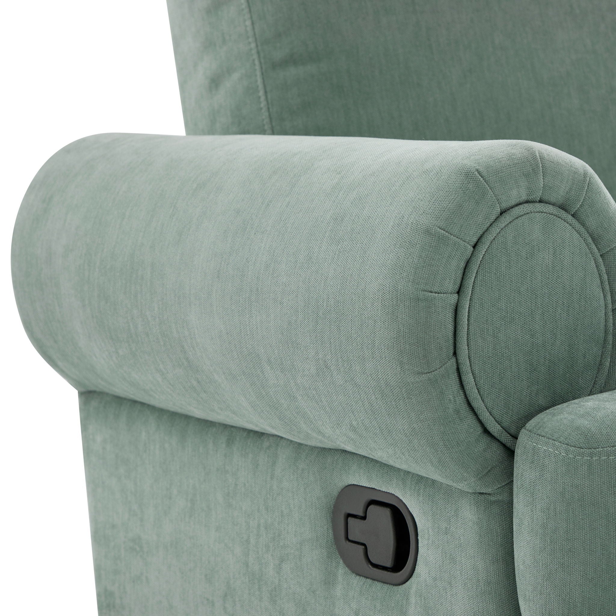 Manual Swivel Recliner Rocker Chair With Adjustable Backrest