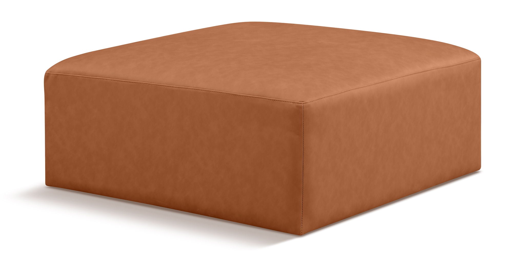 Cube - Ottoman - Cognac